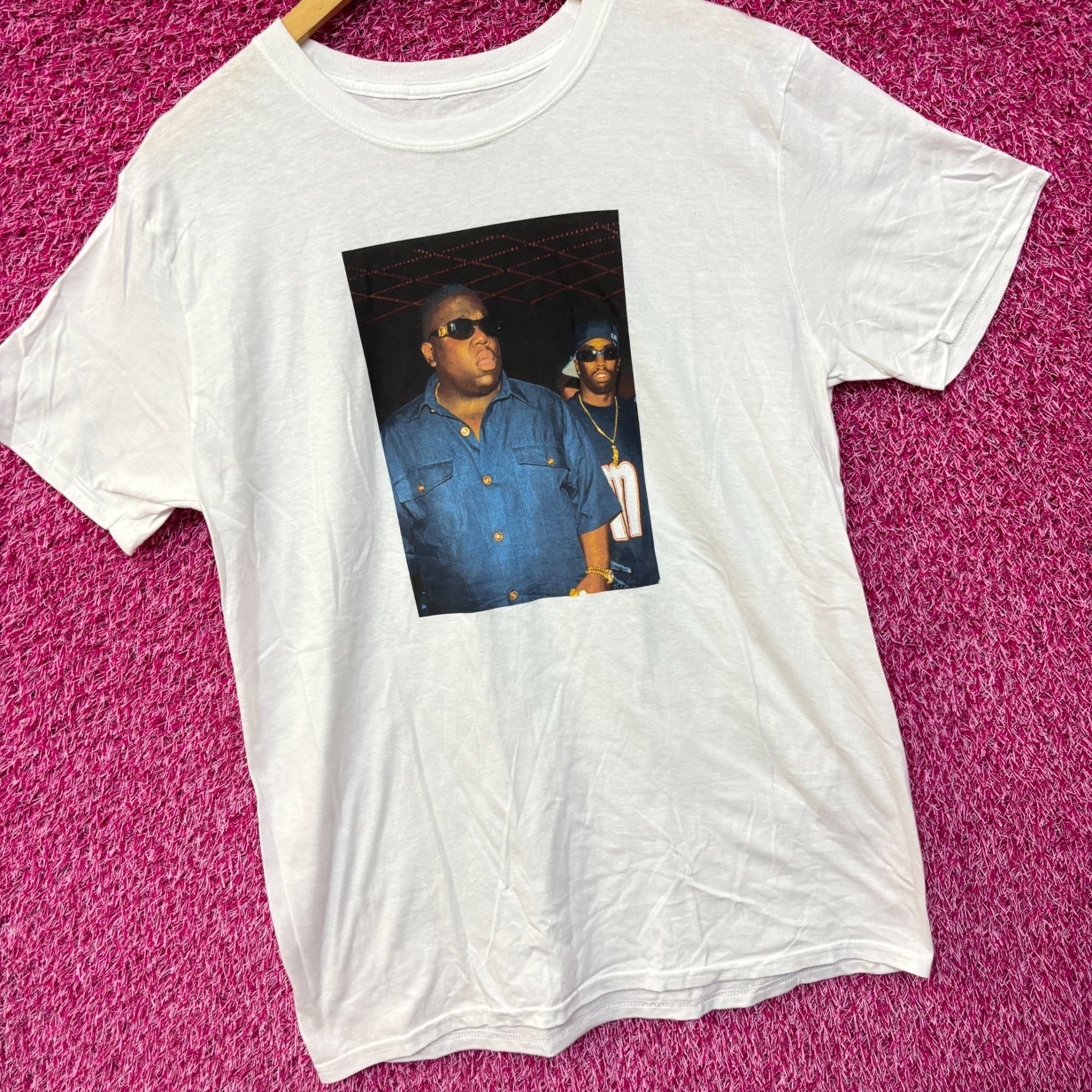 Rap Tees Bad Boy Records The Notorious BIG & Diddy Rap Tee Size Large Size US L / EU 52-54 / 3 - 3 Thumbnail