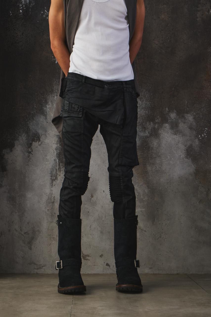 Rick Owens Drkshdw Rick Owens Drkshdw Waxed Memphis Cut Denim Size US 33 - 3 Thumbnail