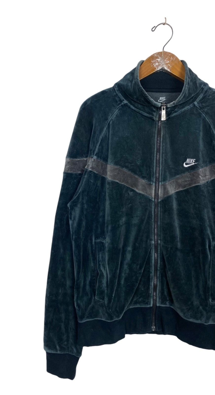 Nike Rare‼️ Nike Velour Track Zipper Jacket Size US M / EU 48-50 / 2 - 2 Thumbnail