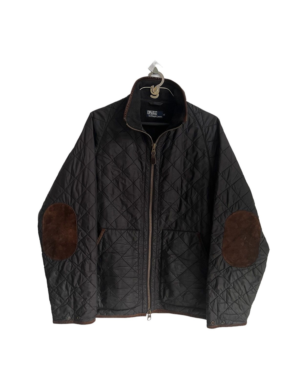 RRL Ralph Lauren Vintage 1990s Polo RL 💎 Quilted Leather Bomber Jacket Size US M / EU 48-50 / 2 - 3 Thumbnail