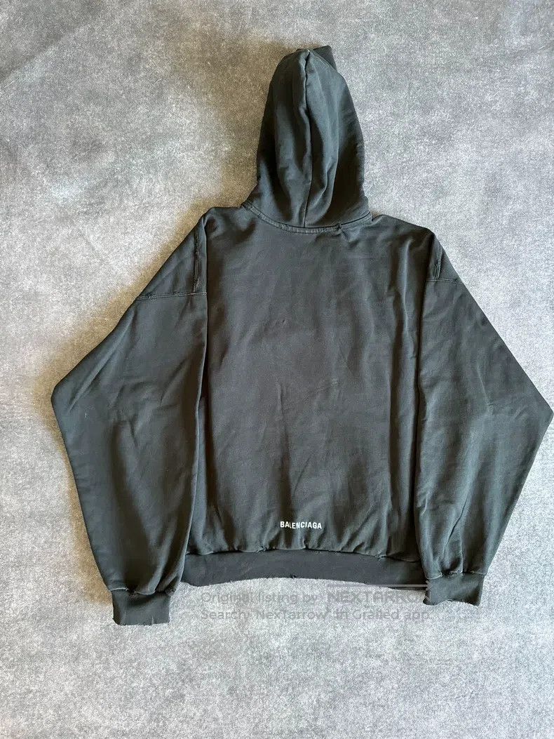 Balenciaga Balenciaga Heart Shape Love Heart Washed Destroyed Hoodie Size US XS / EU 42 / 0 - 2 Thumbnail