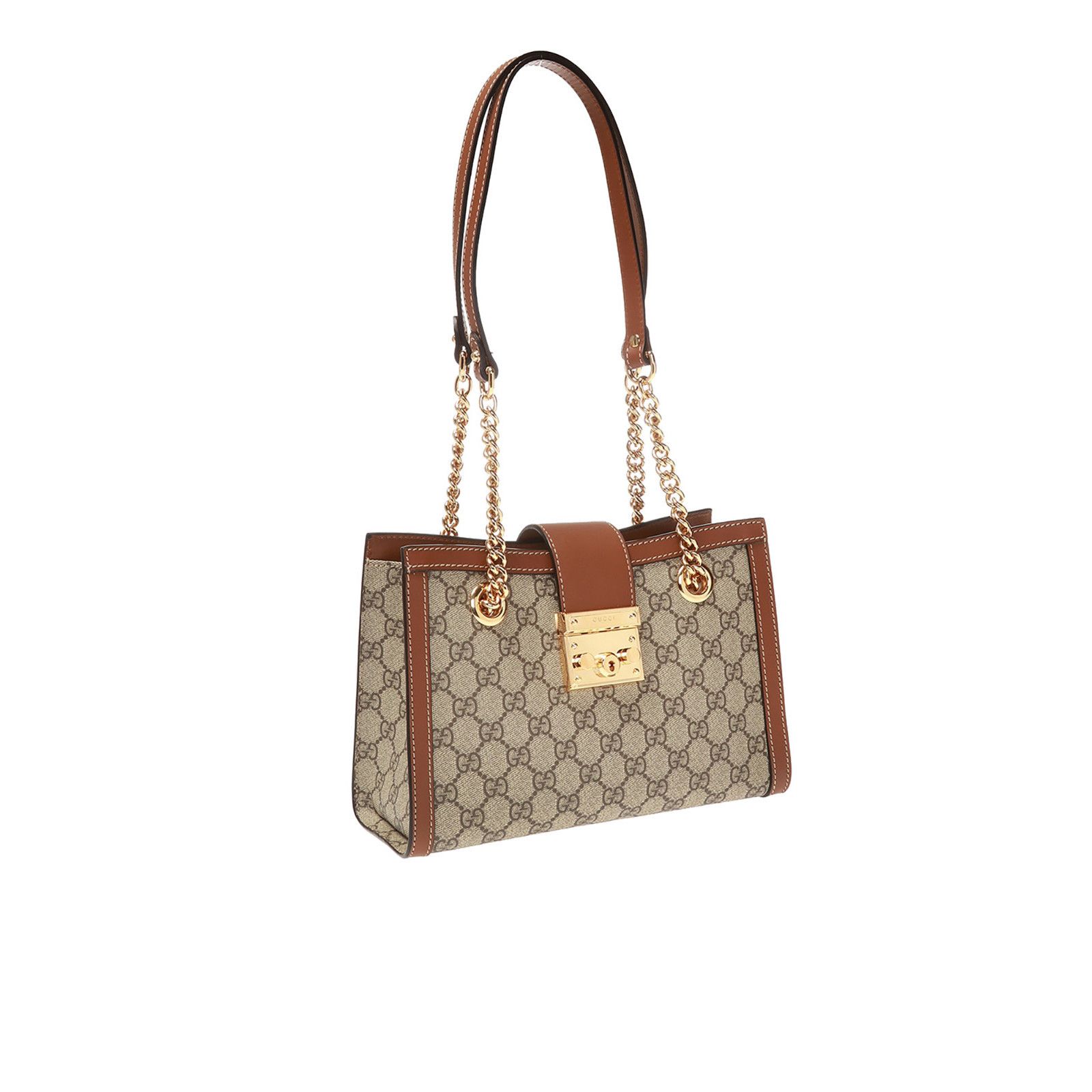 Gucci GUCCI Padlock Medium $2390 Beige And Ebony Canvas Shoulder B Size ONE SIZE - 3 Thumbnail