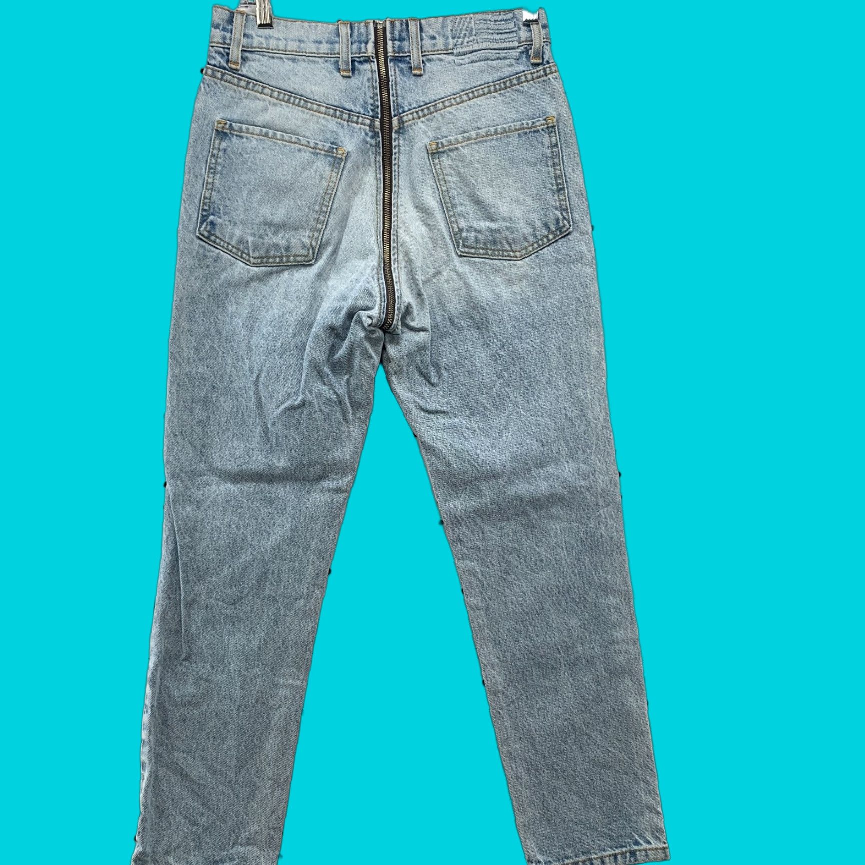 Vintage Revice Blue Denim Jeans Womens Size 27 Zipper Front To Back Light Wash Fit 28x27 Size 27" / US 4 / IT 40 - 1 Thumbnail