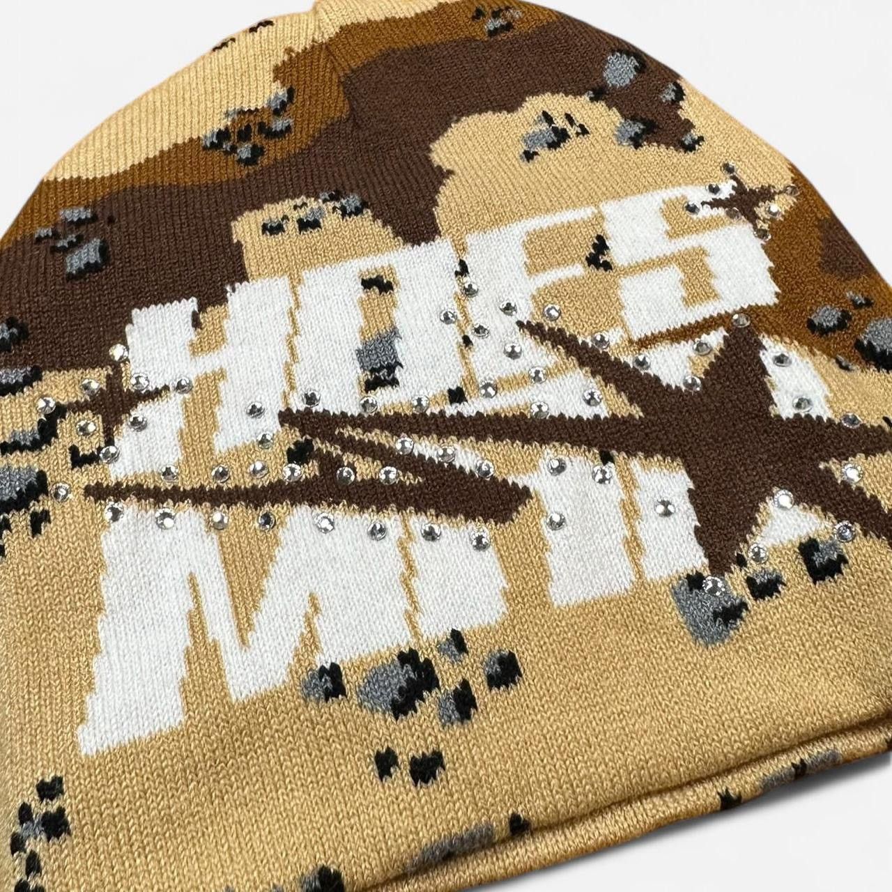 Other Tan Camo “Hoes Mad” rhintestone beanie Size ONE SIZE - 2 Thumbnail