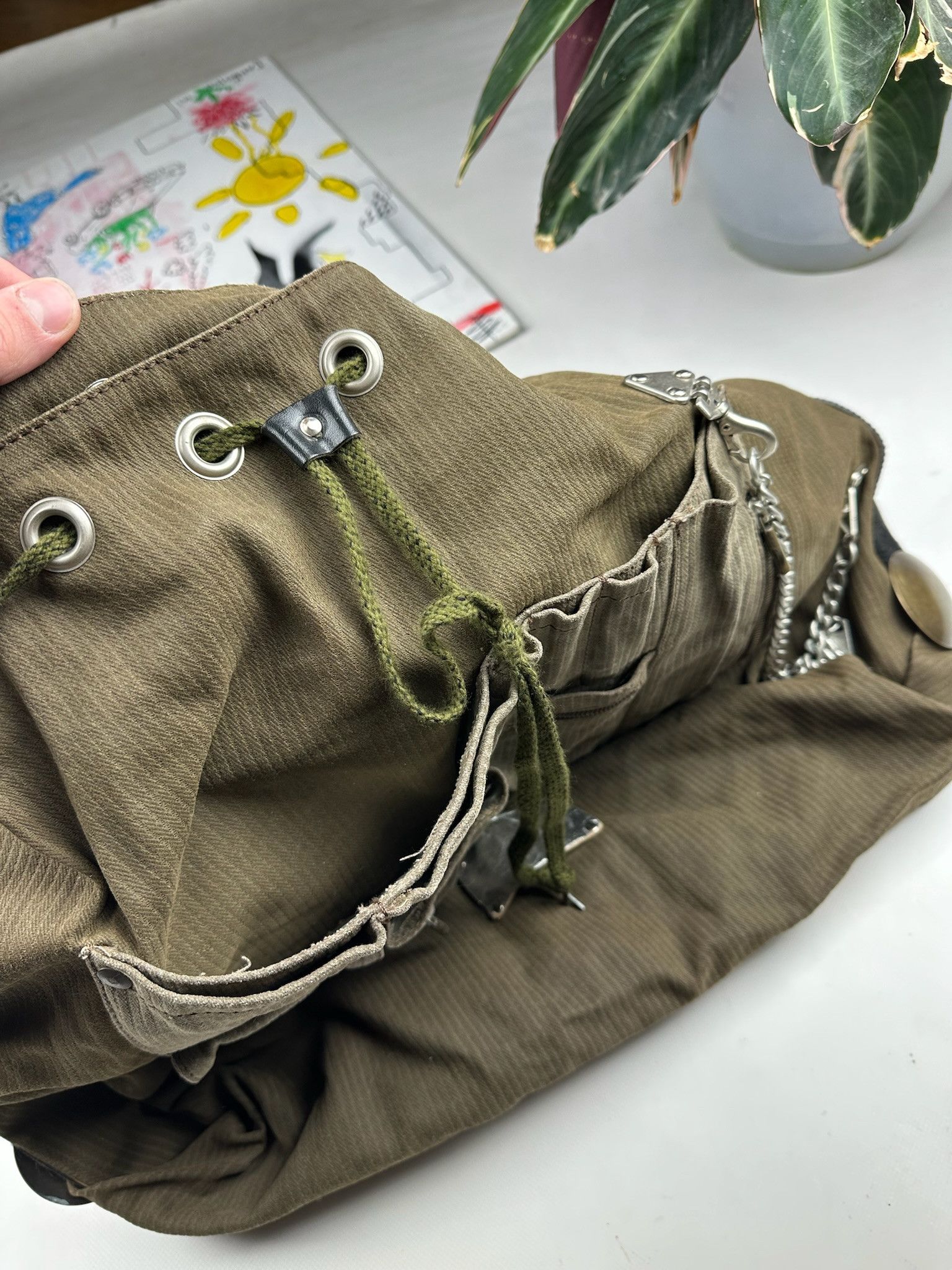 2000s Dolce & Gabbana Black army Cargo Shoulder Bag
