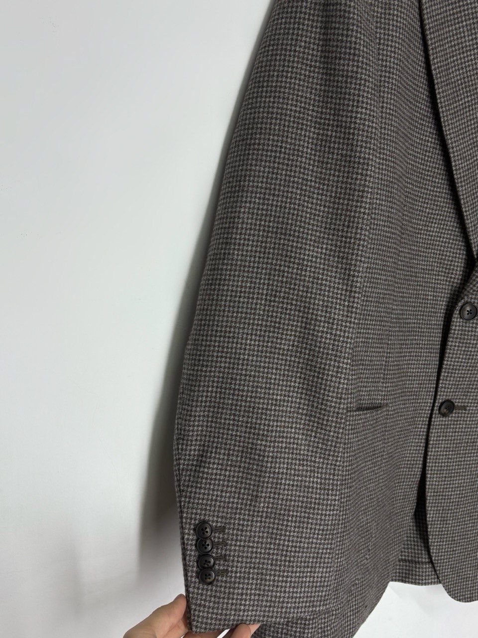 Suitsupply Suitsupply 3 Piece Suit Houndstooth Pattern Wool Cashmere Size 38S - 9 Thumbnail