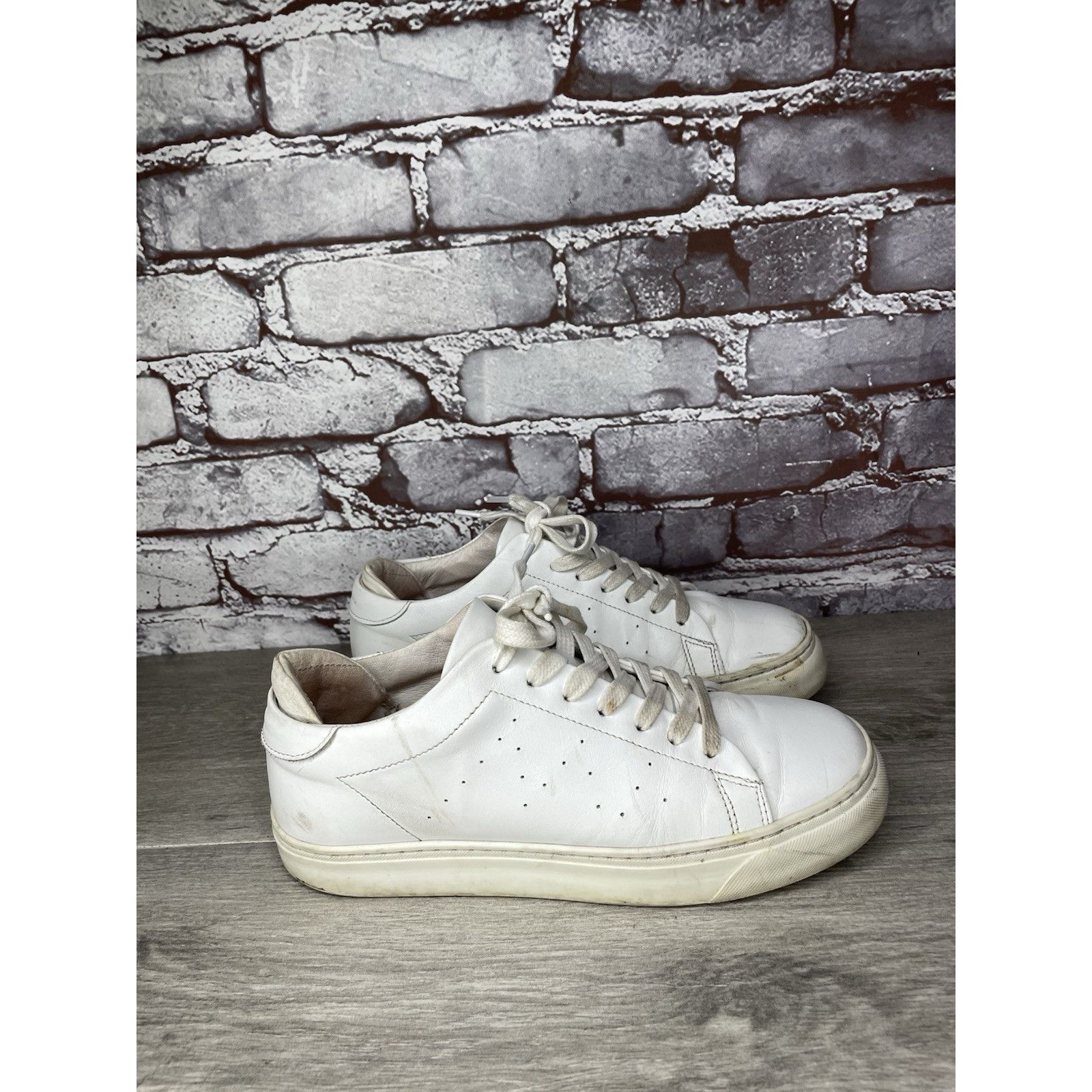 ALBA Alma Mater White Leather Lace Up Casual Sneakers Women’s Sz Size US 6.5 / IT 36.5 - 1 Thumbnail