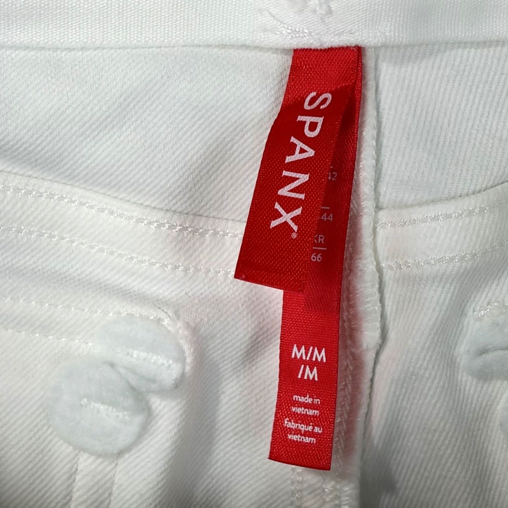 Spanx Spanx Stretch Twill Wide Leg Crop Pants White Pull On Womens Medium 20312T Size 32" / US 10 / IT 46 - 7 Thumbnail