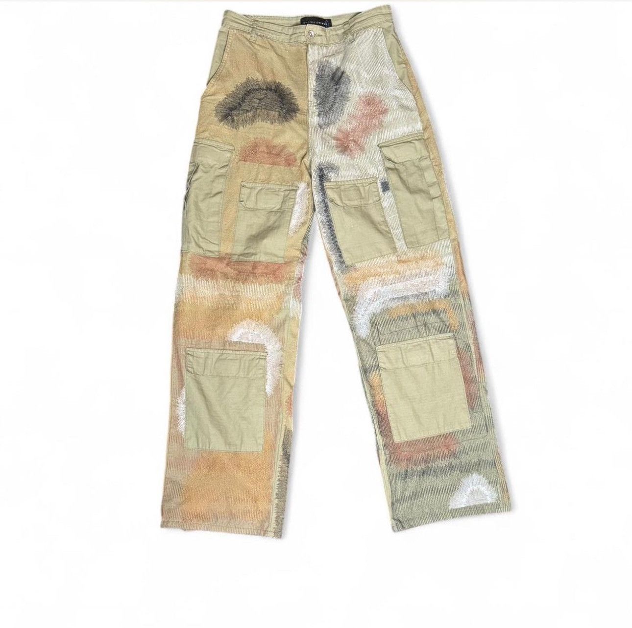 Who Decides War Who Decides War Embroidered Camouflage Baggy Cargo pants Size US 32 / EU 48 - 1 Thumbnail