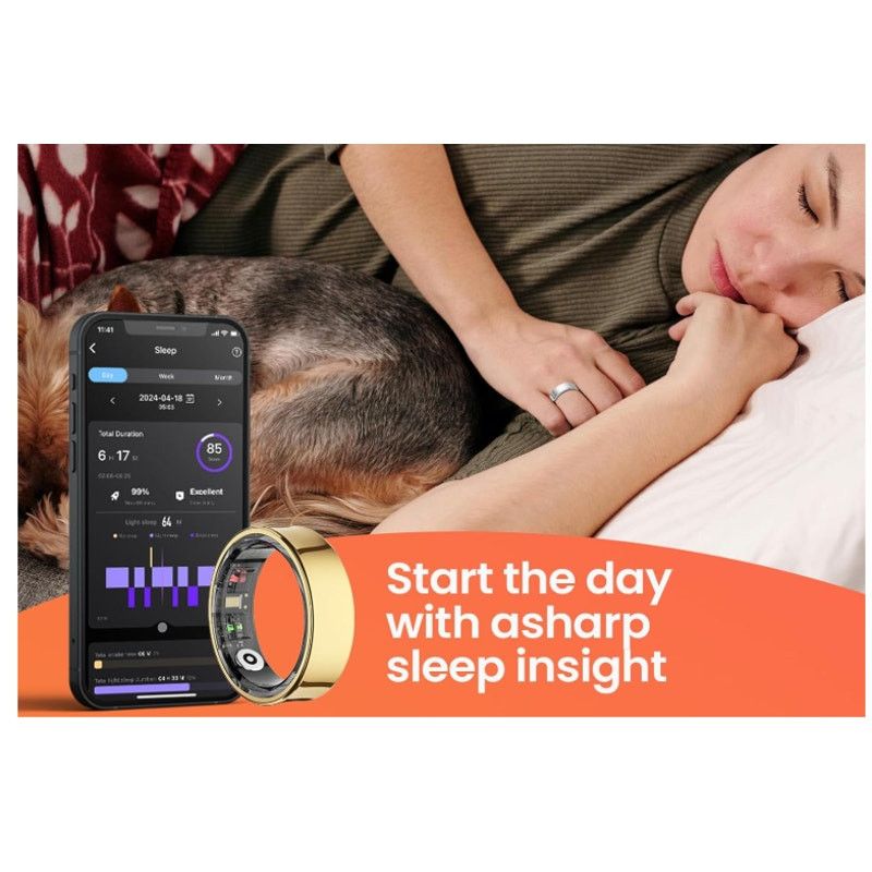 The Unbranded Brand Smart Rings SleepHeartRateBloodOxygen IP68 WaterproofSIZE 9 Size ONE SIZE - 6 Thumbnail