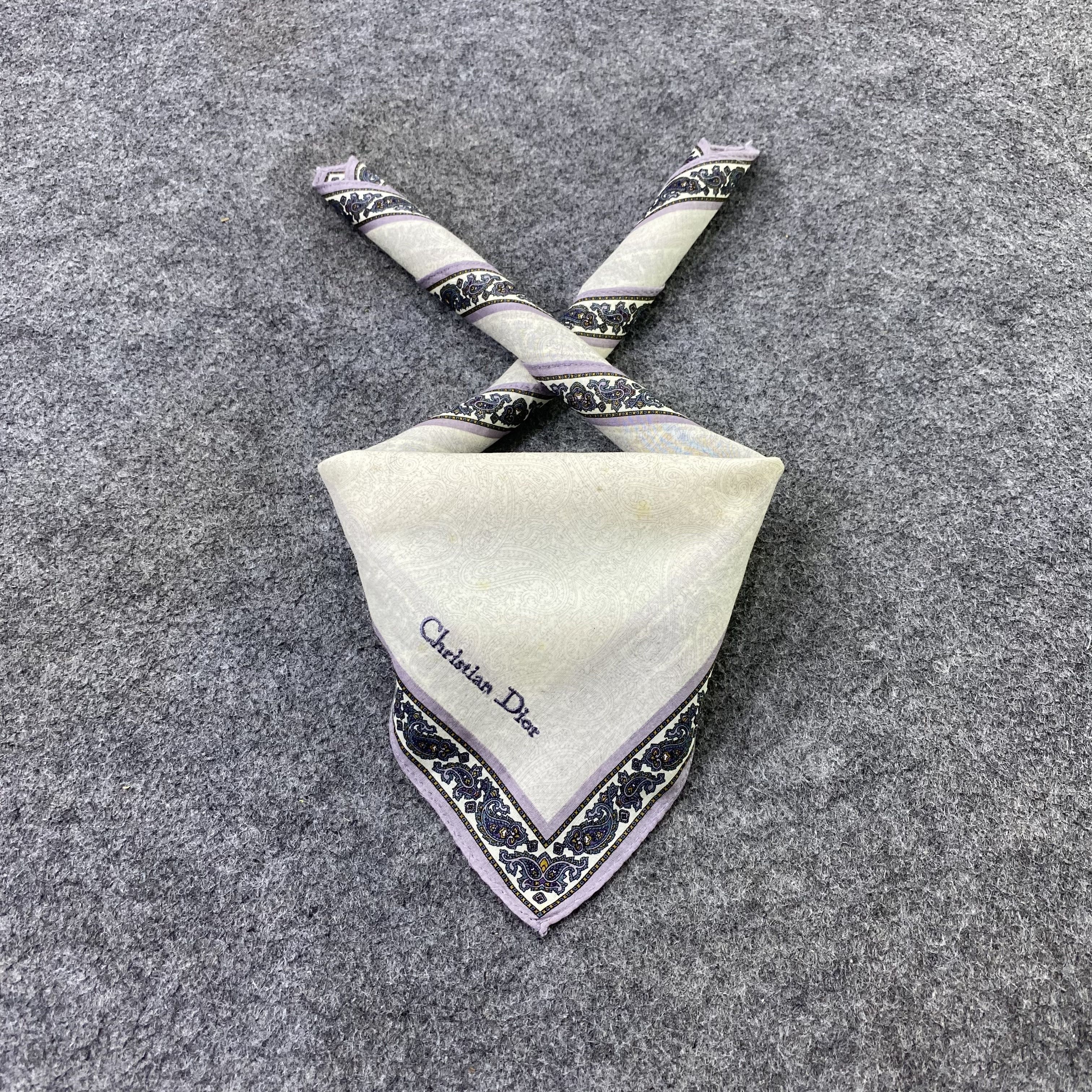 Vintage Christian Dior Handkerchief / Bandana / Neckerchief-B2209 Size ONE SIZE - 2 Thumbnail