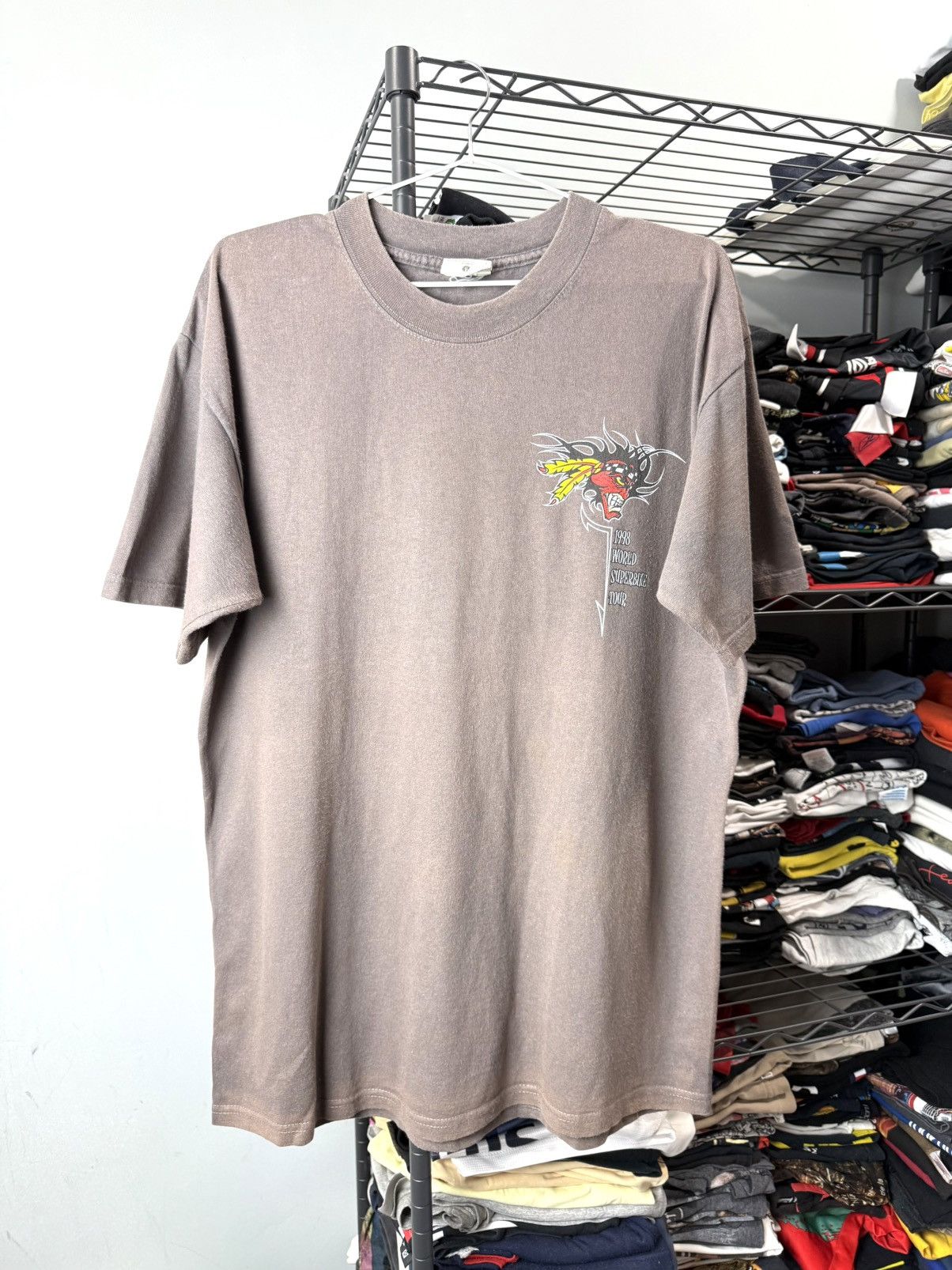 Vintage TLD Troy Lee Designs Skull Motocross Racing T Shirt Size US L / EU 52-54 / 3 - 2 Thumbnail