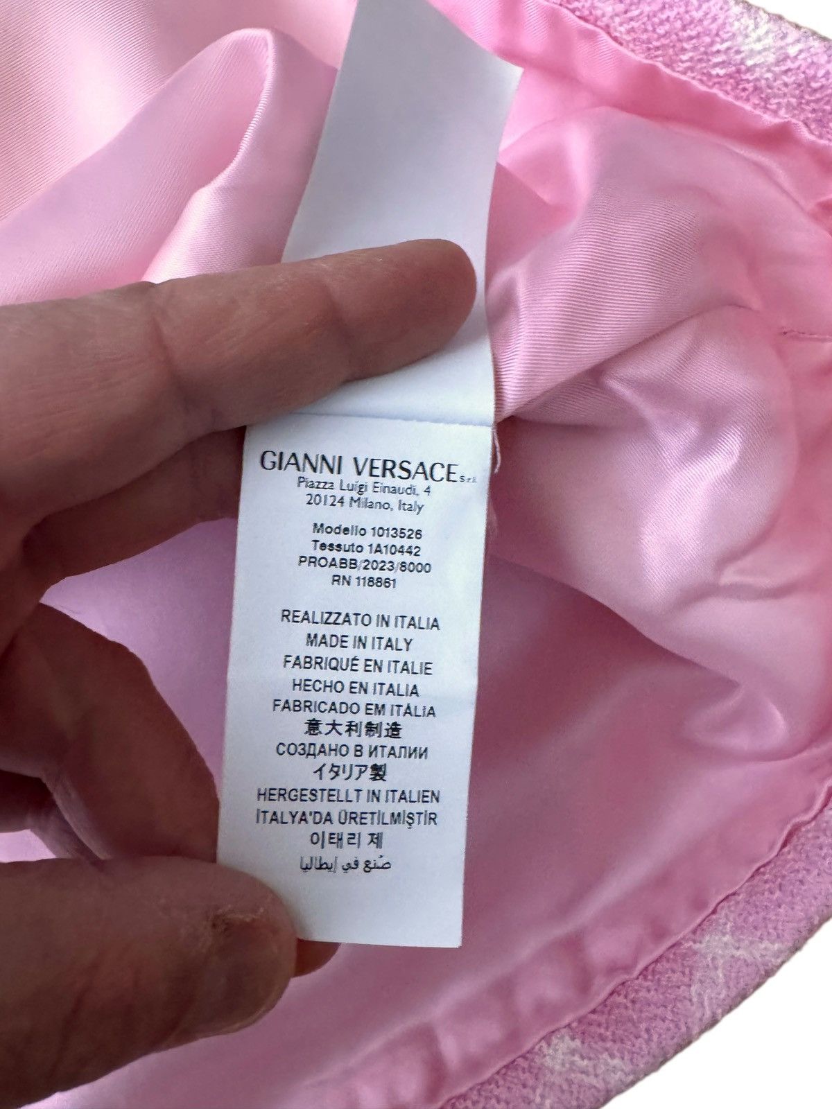 Versace Versace Pink Tweed Mini Skirt Medusa Buttons – Size IT 38 Size 26" / US 2 / IT 38 - 11 Thumbnail