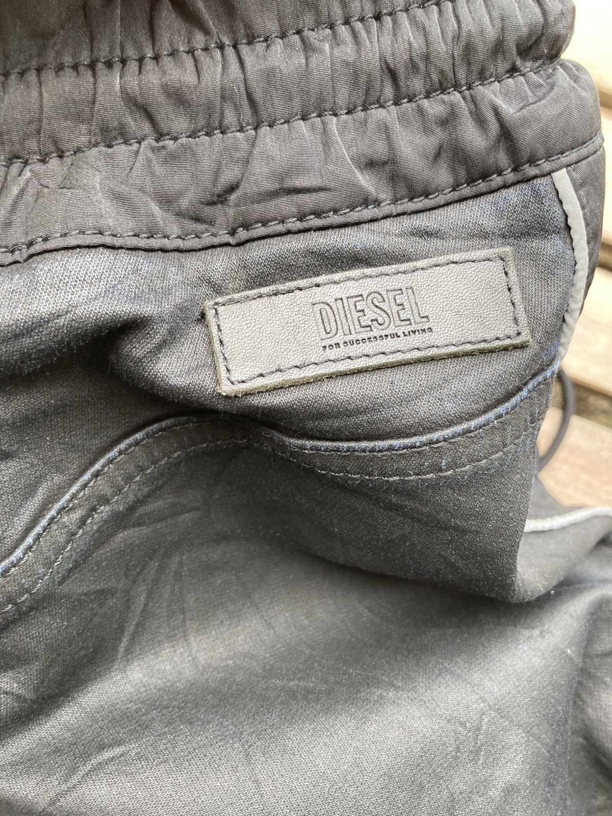 Diesel Diesel Black Cowhide Leather Baggy Pants Size US 28 / EU 44 - 13 Thumbnail