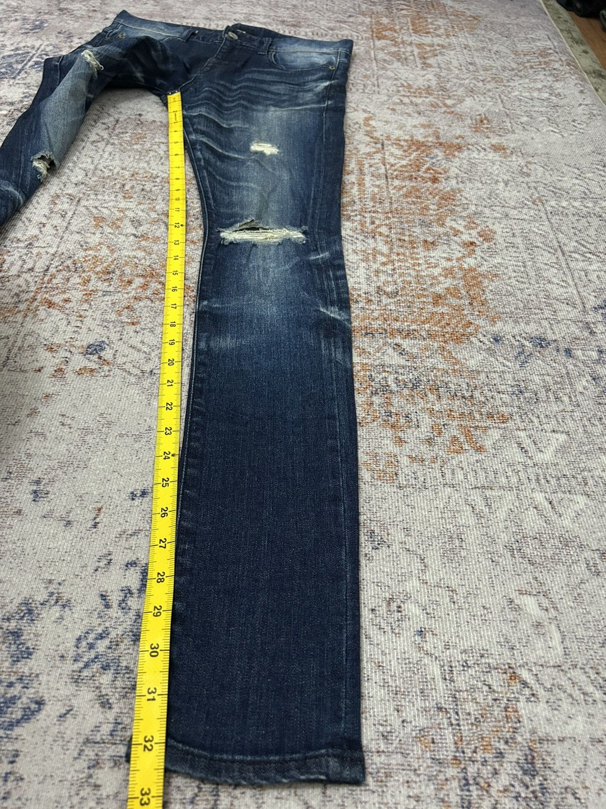 JACKROSE Jackrose Japan Distressed Skinny Jeans Size US 30 / EU 46 - 21 Thumbnail