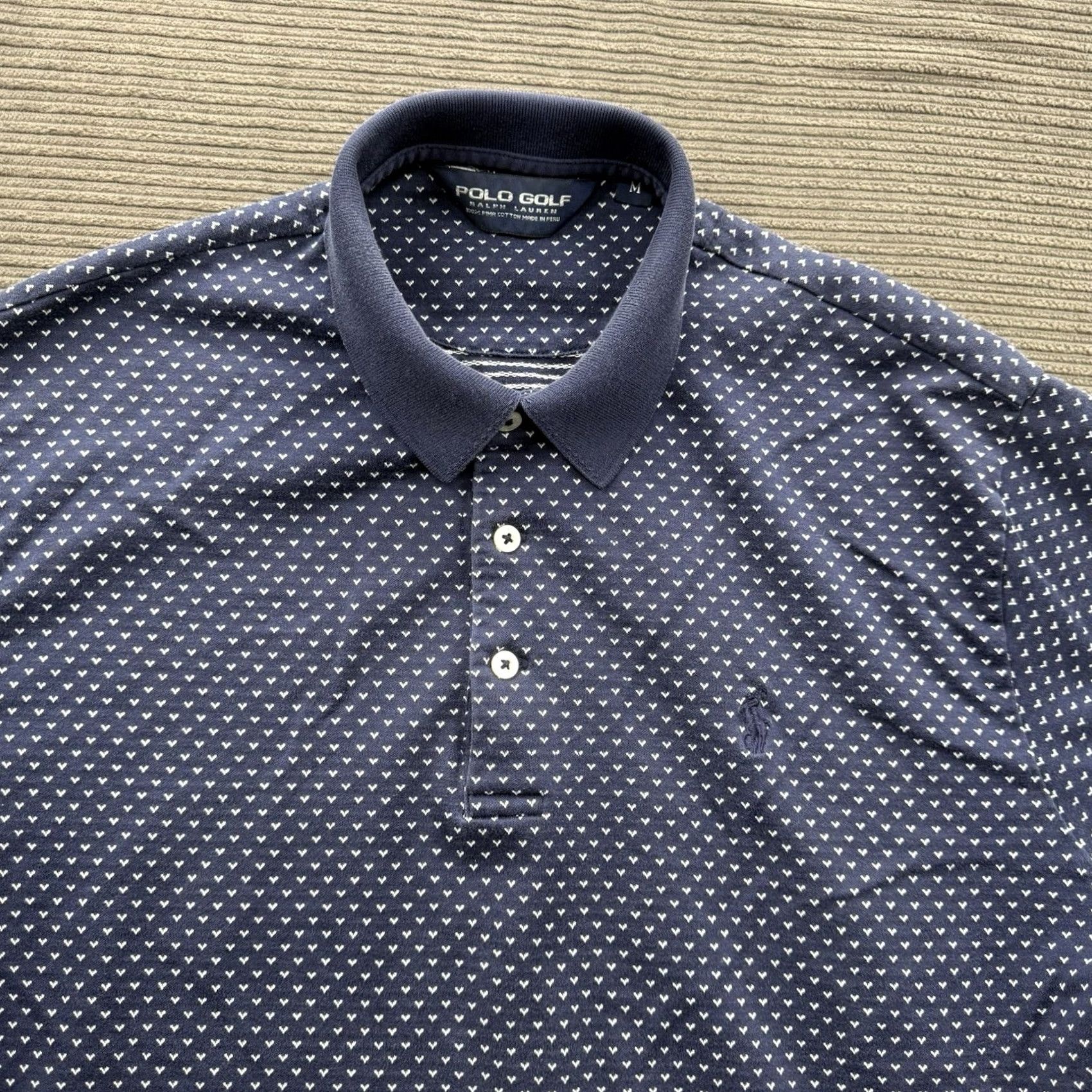 Ralph Lauren VINTAGE Polo Ralph Lauren Polo Shirt Men M Navy Polka Dot Heart Pattern Size US M / EU 48-50 / 2 - 8 Thumbnail