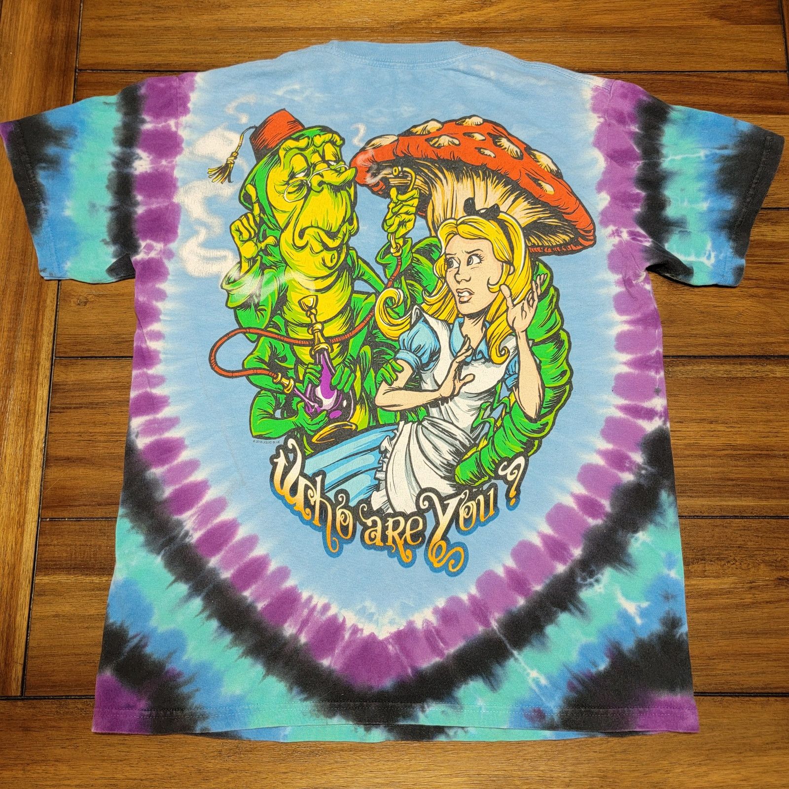 Liquid Blue Liquid Blue Tie Dye Unisex Tee "We're All Mad Here" - Small Size US S / EU 44-46 / 1 - 3 Thumbnail