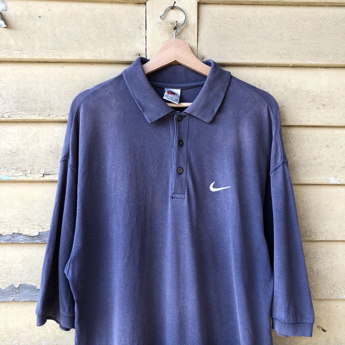 Vintage 🔥Faded🔥 Vintage Nike Embroided Logo Polo Tee Size US L / EU 52-54 / 3 - 3 Thumbnail