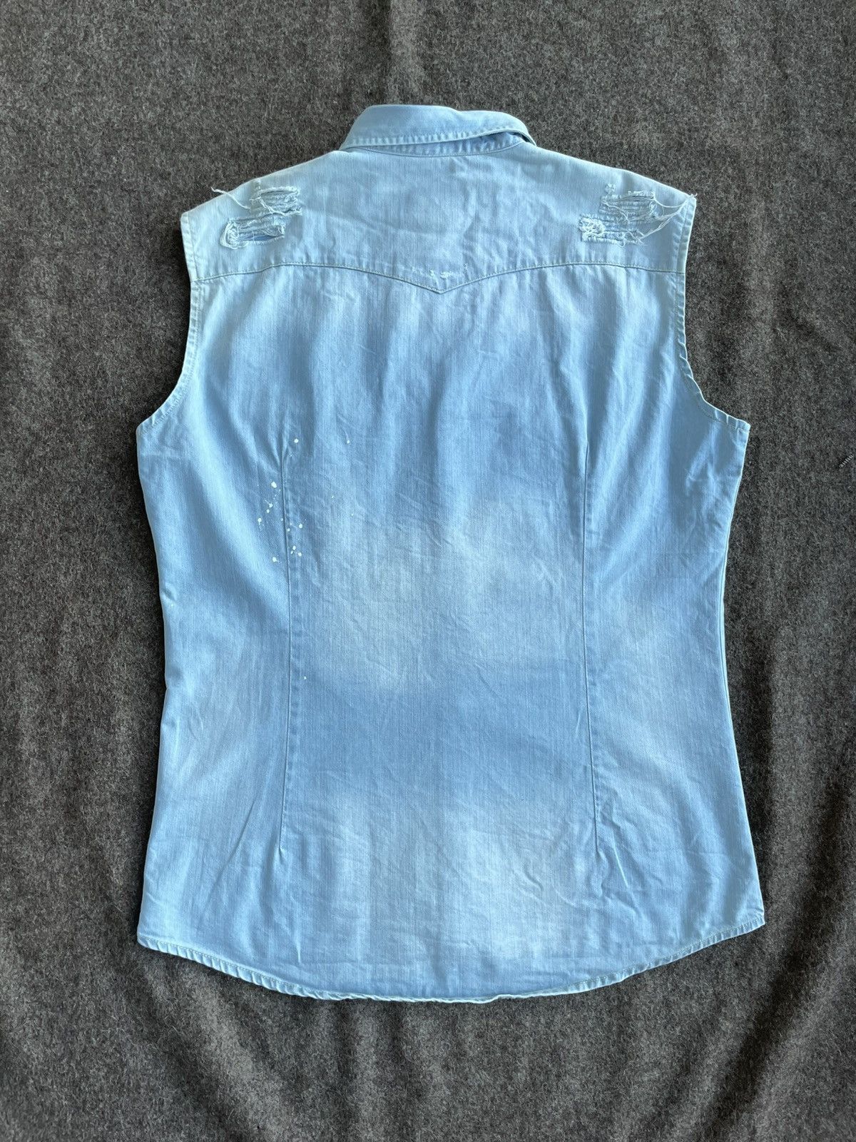 Dsquared2 Dsquared2 Denim Sleeveless Shirt Size US L / EU 52-54 / 3 - 8 Thumbnail