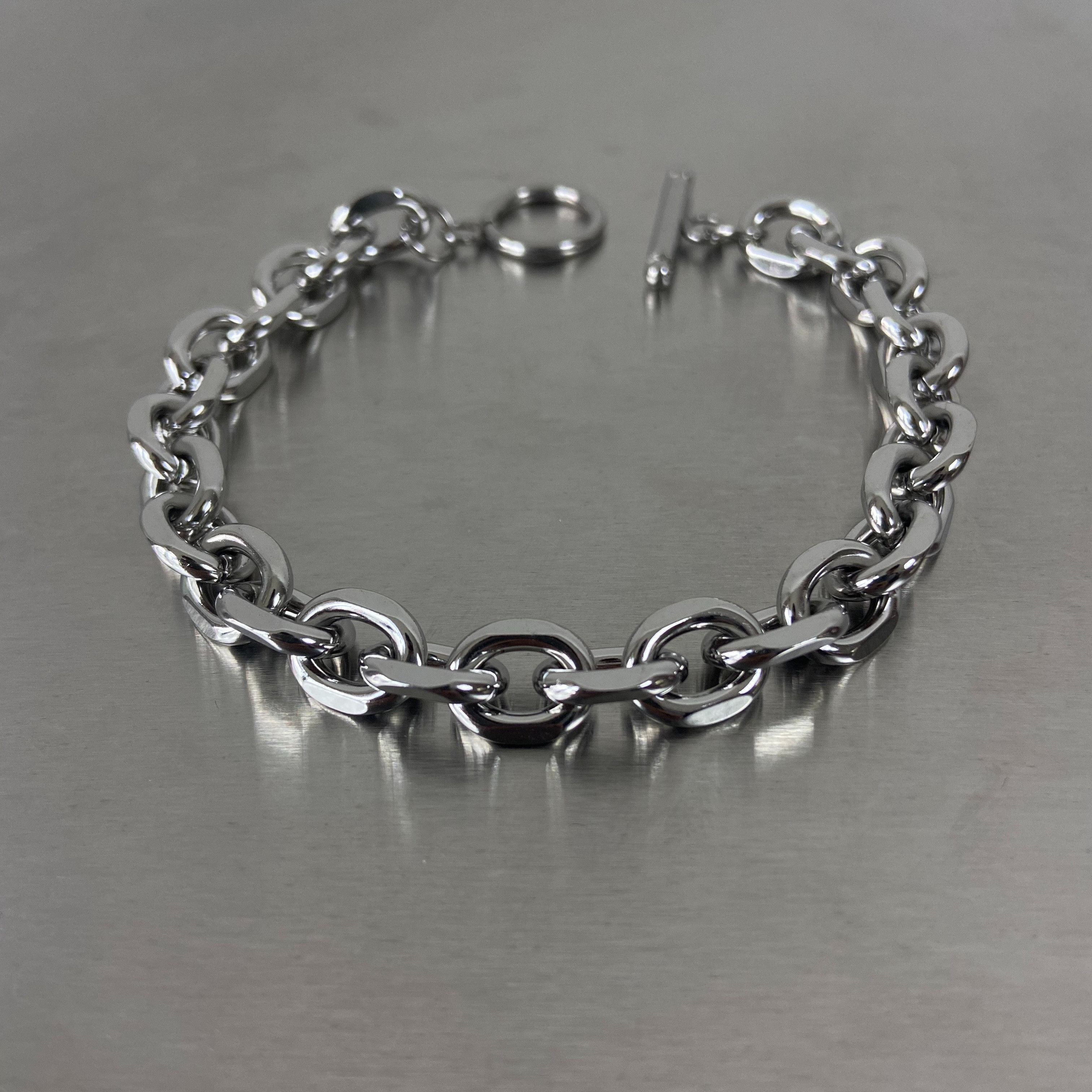 Jewelry × Vintage Simple silver men's titanium steel bracelet Size ONE SIZE - 1 Thumbnail