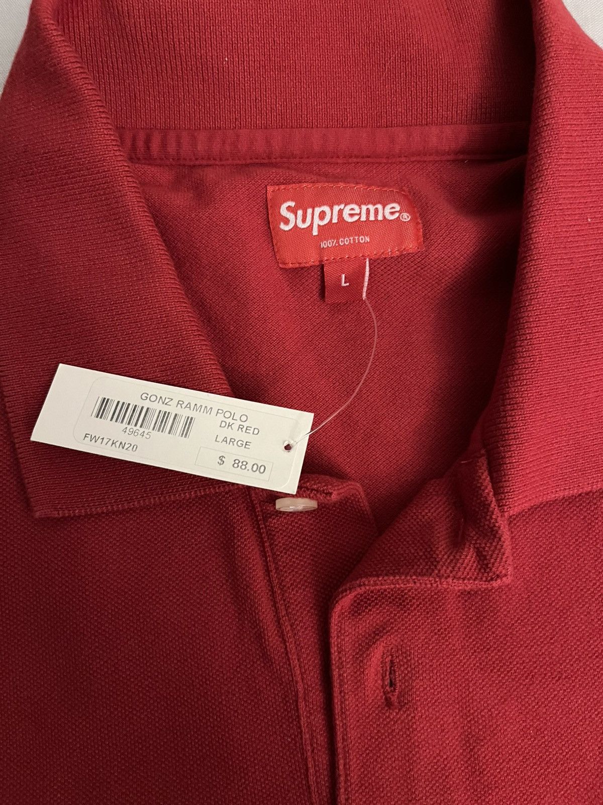 Supreme Supreme Gonz Ramm Polo Red Size US L / EU 52-54 / 3 - 4 Thumbnail
