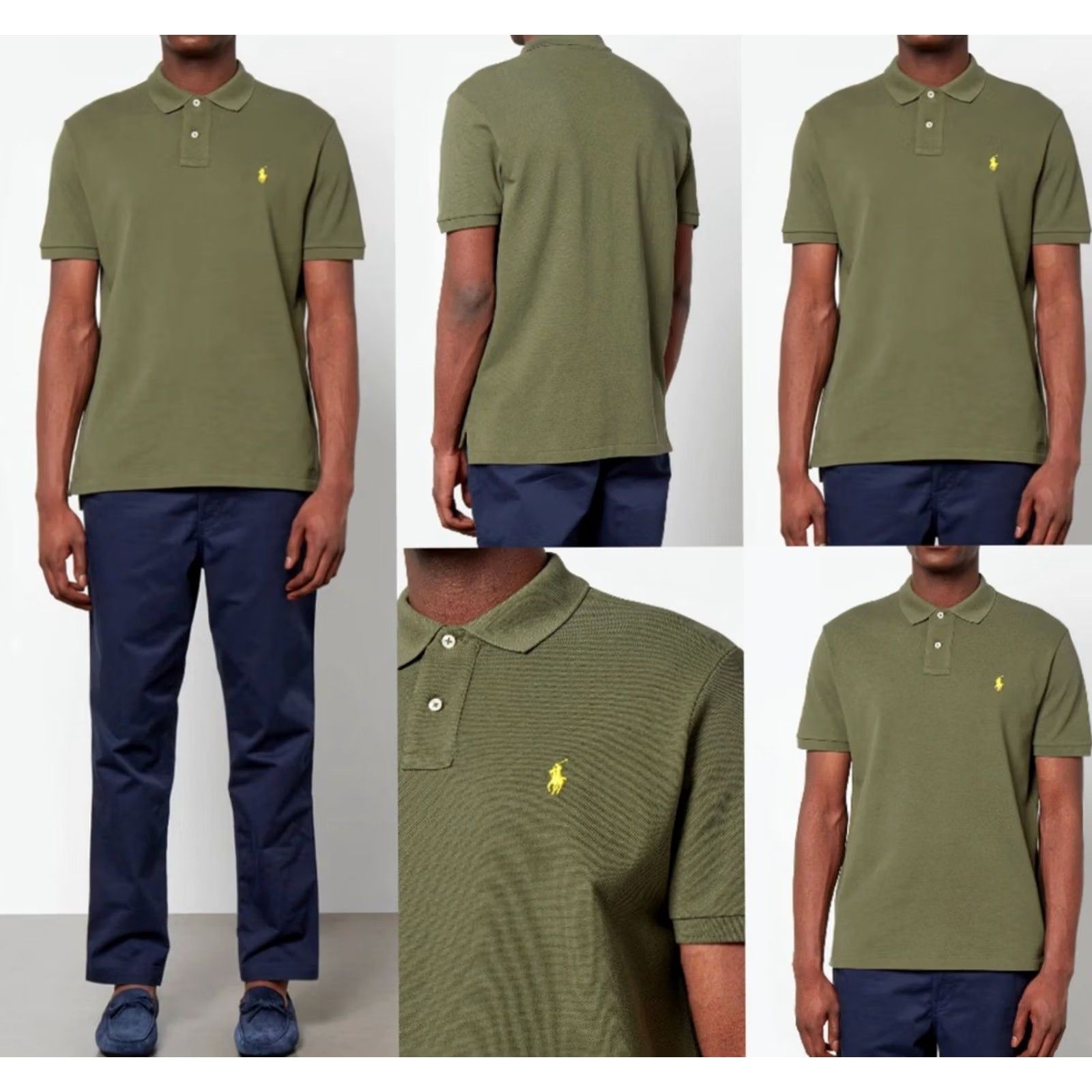 Ralph Lauren VINTAGE Polo Ralph Lauren Custom Slim Fit Polo T-Shirt Rare Retro XXL Olive Mens Brown? Size US XXL / EU 58 / 5 - 2 Thumbnail