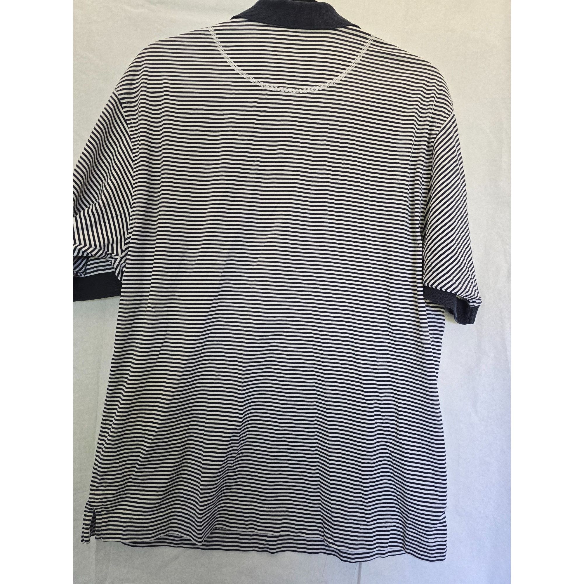 Other Cutter & Buck Men's XL Polo Shirt Navy & White Striped 100% Size US XL / EU 56 / 4 - 6 Thumbnail