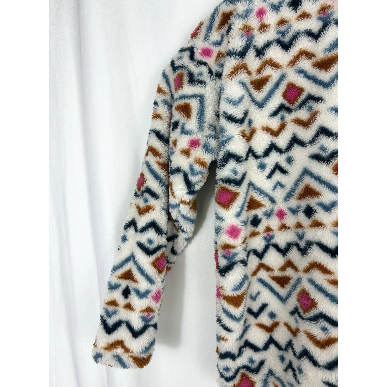 Eddie Bauer VINTAGE Eddie Bauer Quest Plush Teddy Pullover Womens 2XL White Aztec Geometric 1/4 Zip Pullover Hipster" Size XXL / US 16-18 / IT 52-54 - 2 Thumbnail