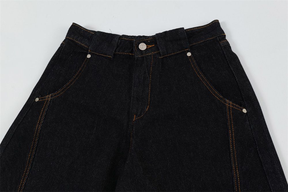 Japanese Brand × Jean Men's loose straight high street patchwork scimitar jeans Size US 32 / EU 48 - 4 Thumbnail