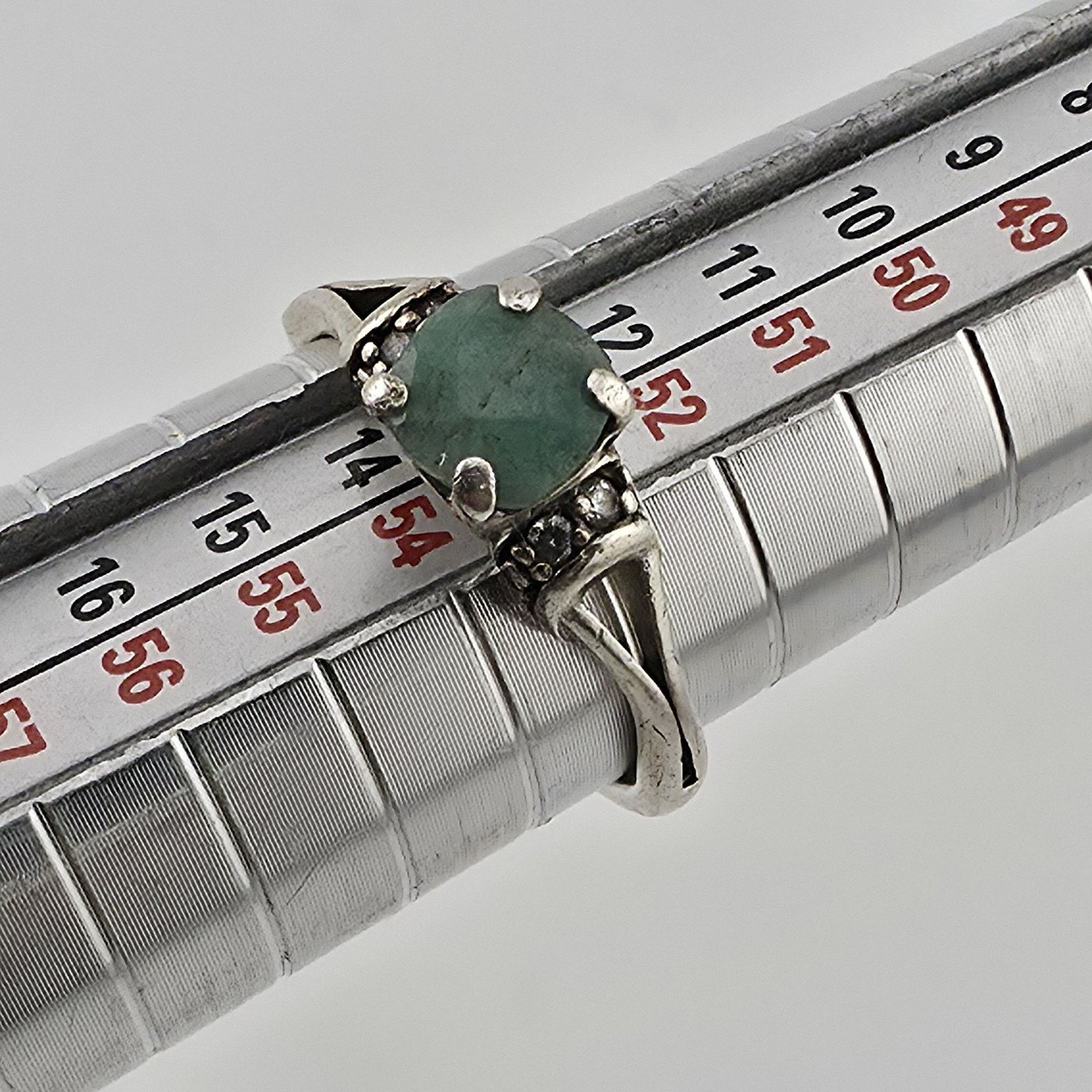 Other Sterling Silver Ring Green Stone 925 Size 6.5 Size ONE SIZE - 11 Thumbnail