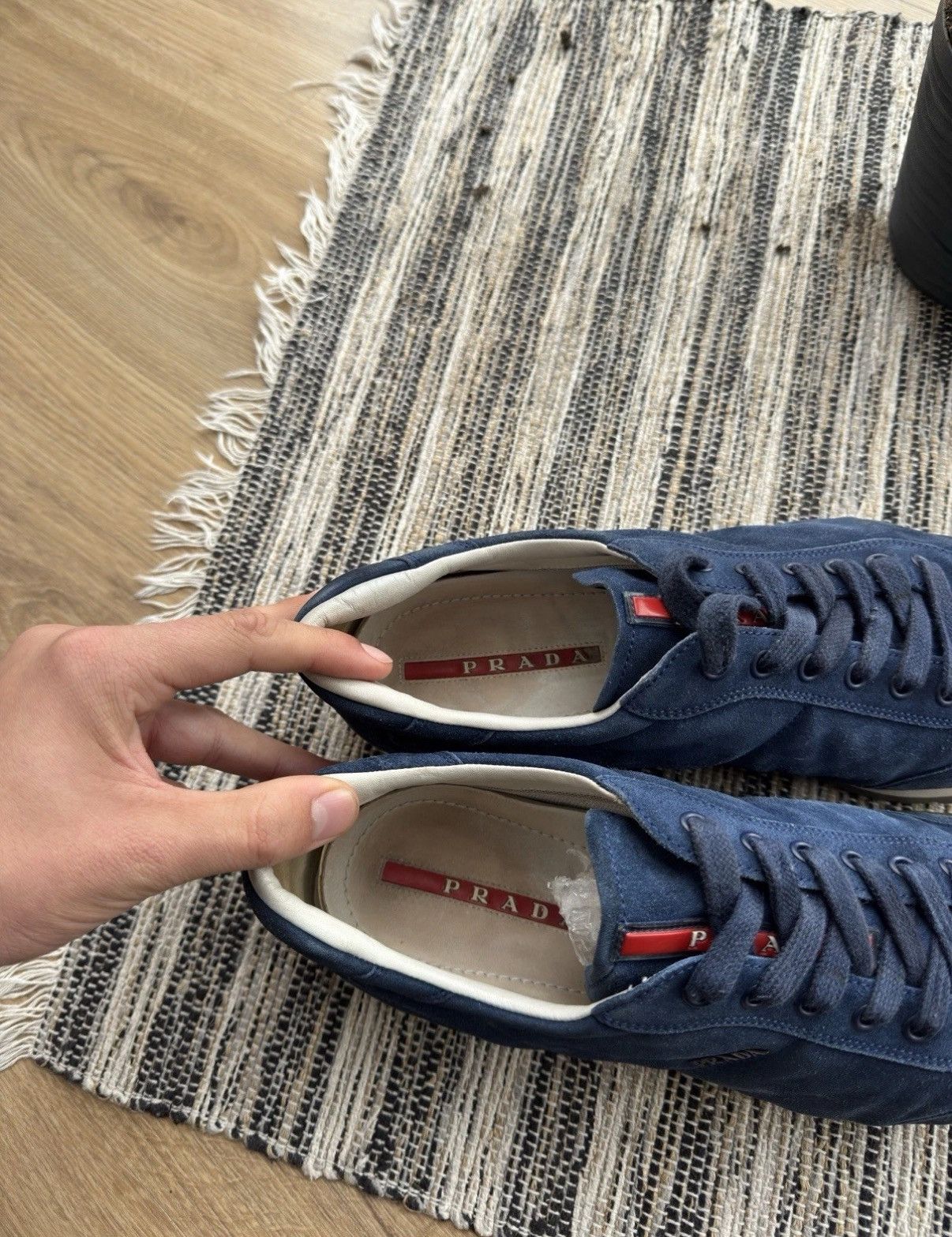 Prada Prada Vintage Classic Suede Blue Sneakers Shoes Mens Size 8 Size US 8 / EU 41 - 7 Thumbnail