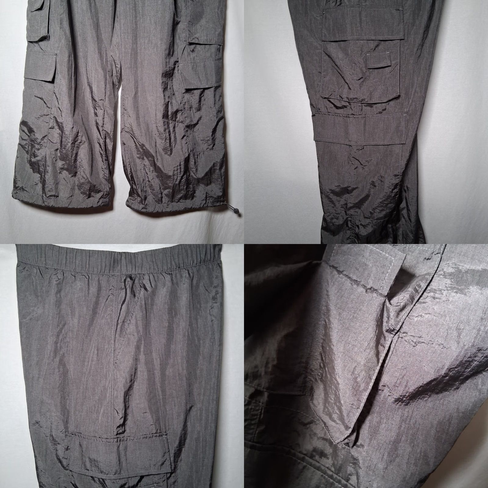 Vintage VINTAGE Arizona Jeans Parachute Pants Women XL Gray Nylon Baggy Wide-Leg Size 40" / US 18 - 10 Thumbnail