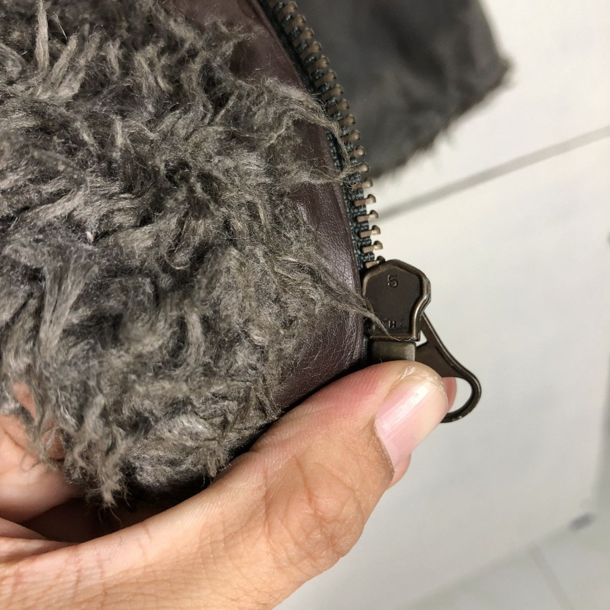 Japanese Brand 🔥VINTAGE BIKER JACKET REAL SMPL FUR BLANKET ISSEY MIYAKE Size US L / EU 52-54 / 3 - 19 Thumbnail