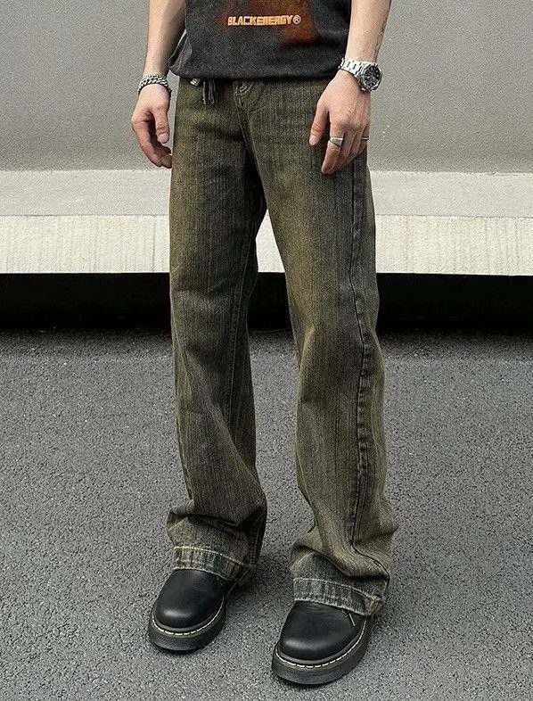 Japanese Brand × Jean Washed Stacked Flared Denim Jeans Size US 34 / EU 50 - 2 Thumbnail