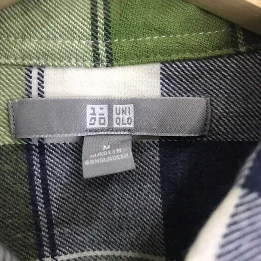 Flannel Japanese Brand Uniqlo Plaid Tartan Flannel Shirt Button Up Size US M / EU 48-50 / 2 - 5 Thumbnail