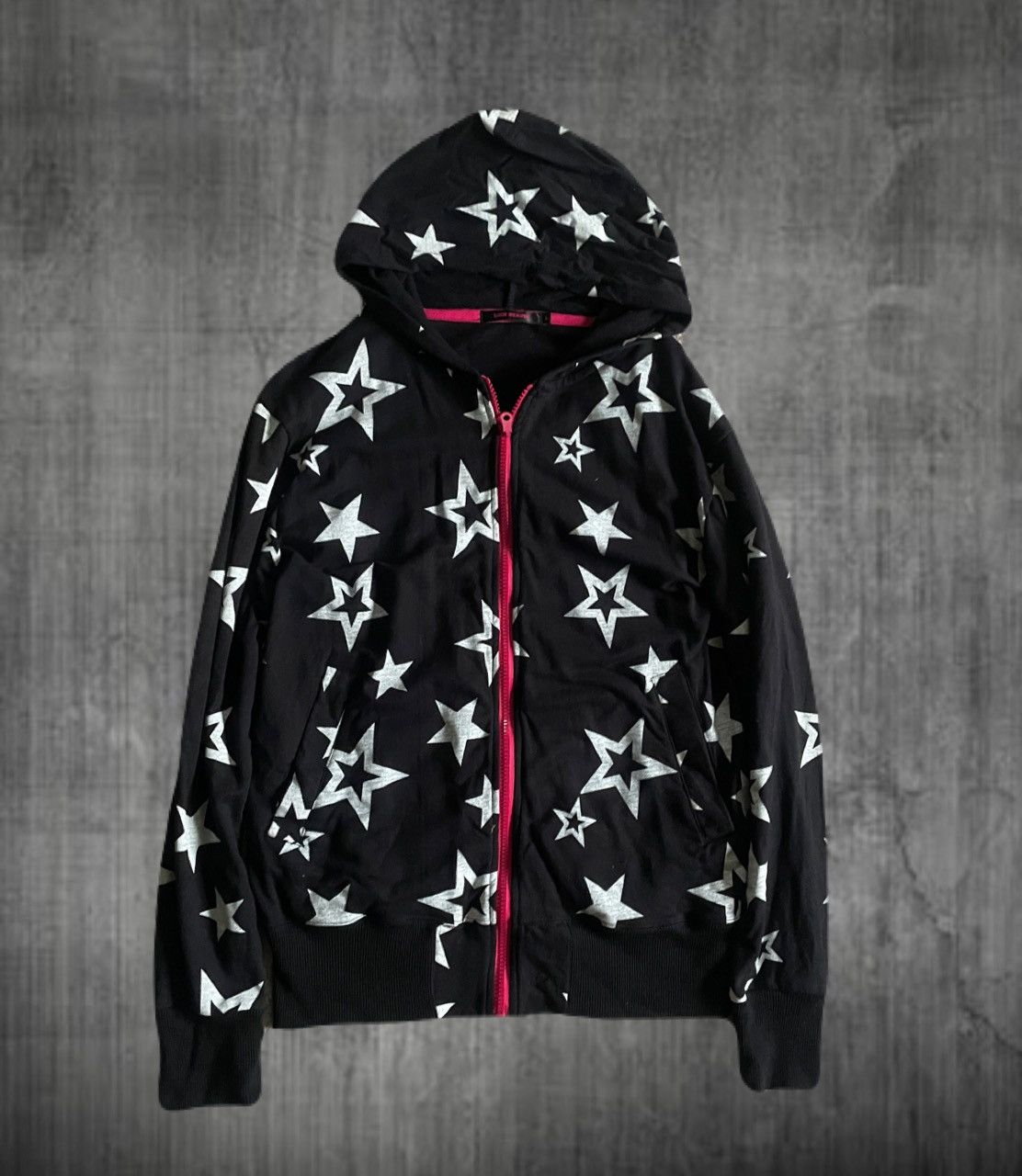 Japanese Brand 2000s Japanese Archive LOCK HEAVEN Vkei Star Zip Hoodie ...