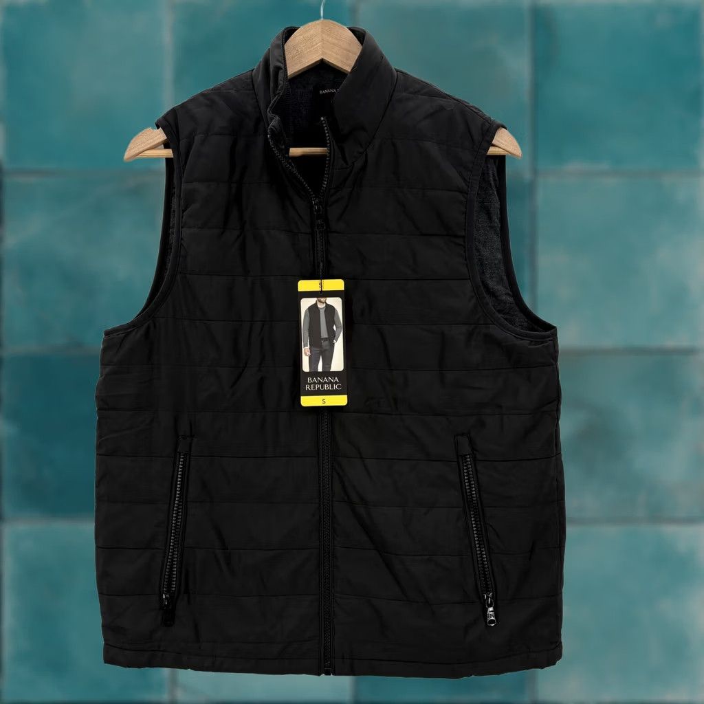 Banana Republic Banana Republic Vest Mens Small Black Quilted Full Zip Puffer Lined Travel Camp Size US S / EU 44-46 / 1 - 1 Thumbnail