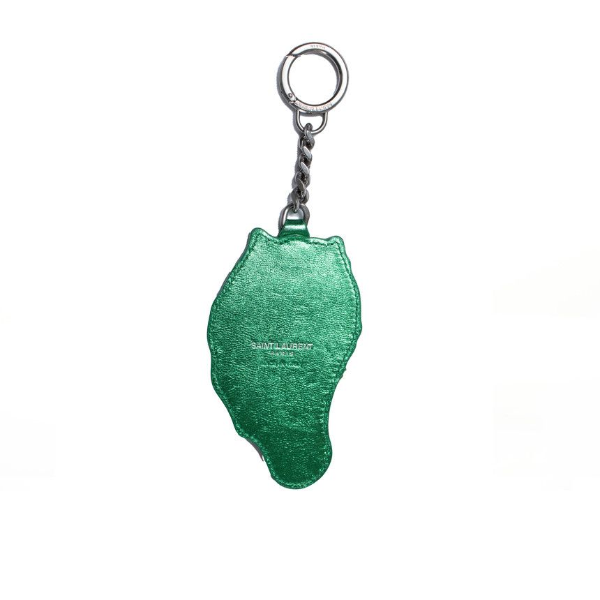 Saint Laurent Paris Saint Laurent, Dino key ring in green Size ONE SIZE - 2 Thumbnail