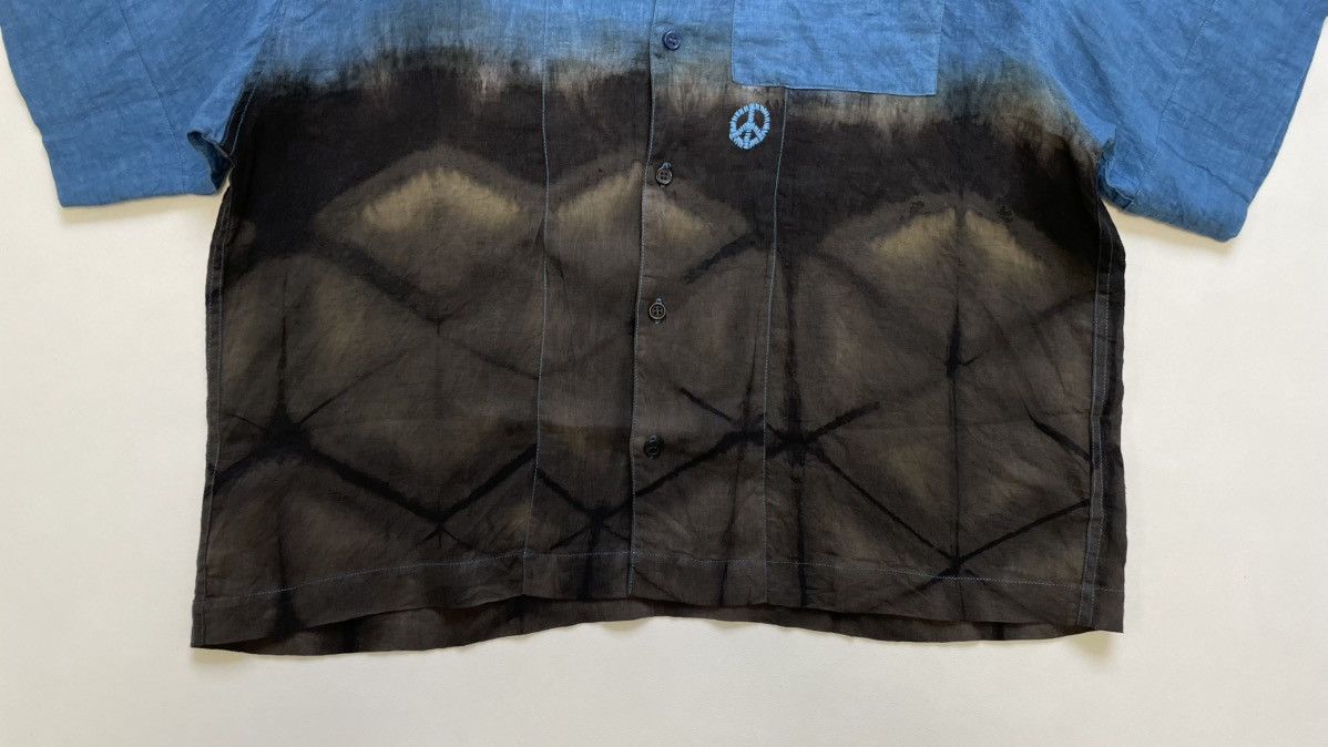 Story Mfg. Blue/Black ‘Peace Tie Dye’ Print Shirt Size US L / EU 52-54 / 3 - 8 Thumbnail