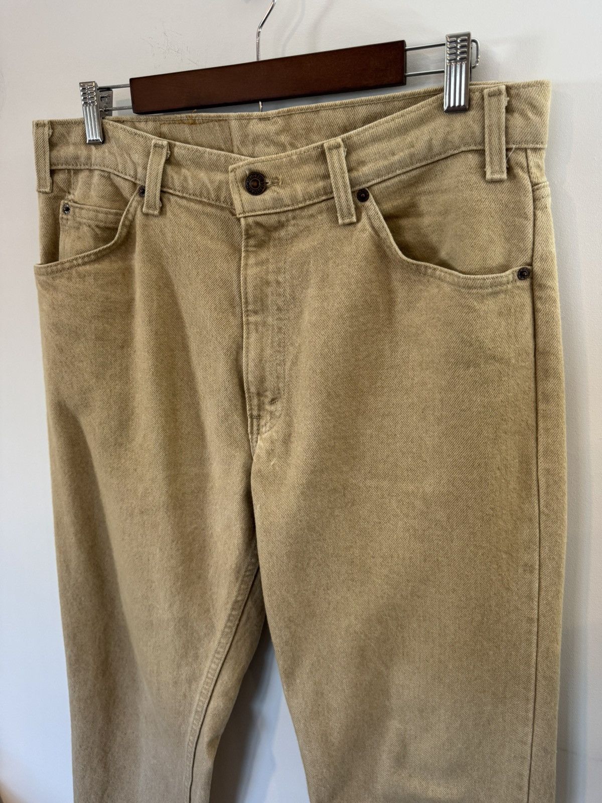 Levi's Vintage Clothing Vintage Levi’s 501 Tan Denim Jeans, W34 x L32, Made in USA Size US 34 / EU 50 - 2 Thumbnail