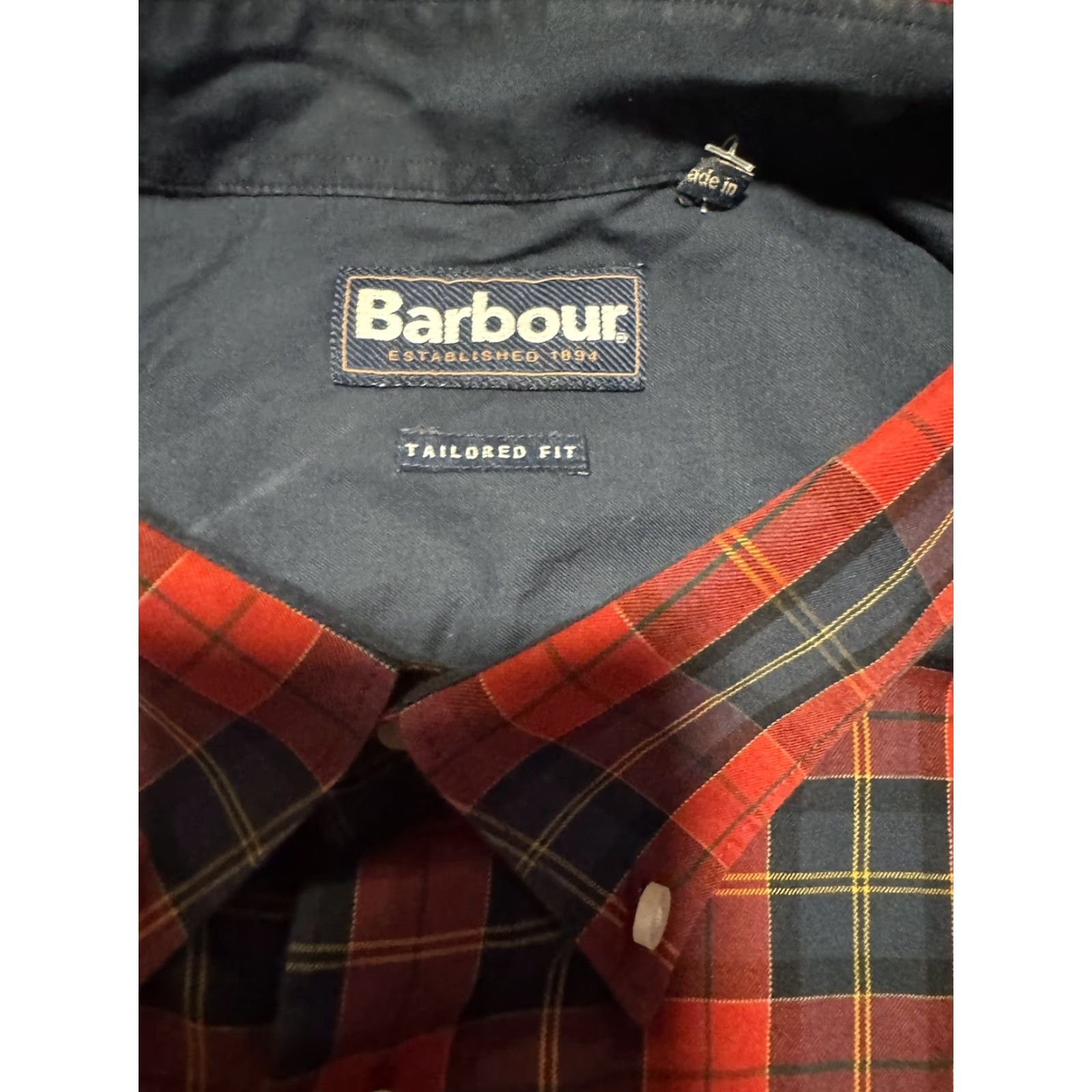 Barbour Barbour Shirt Mens Flannel Plaid Button Up 3XL Multicolor Tailored Fit Long Sleeve Button-Down Collar Pockets Dress Shirt Regular Mens Size US XXL / EU 58 / 5 - 6 Thumbnail