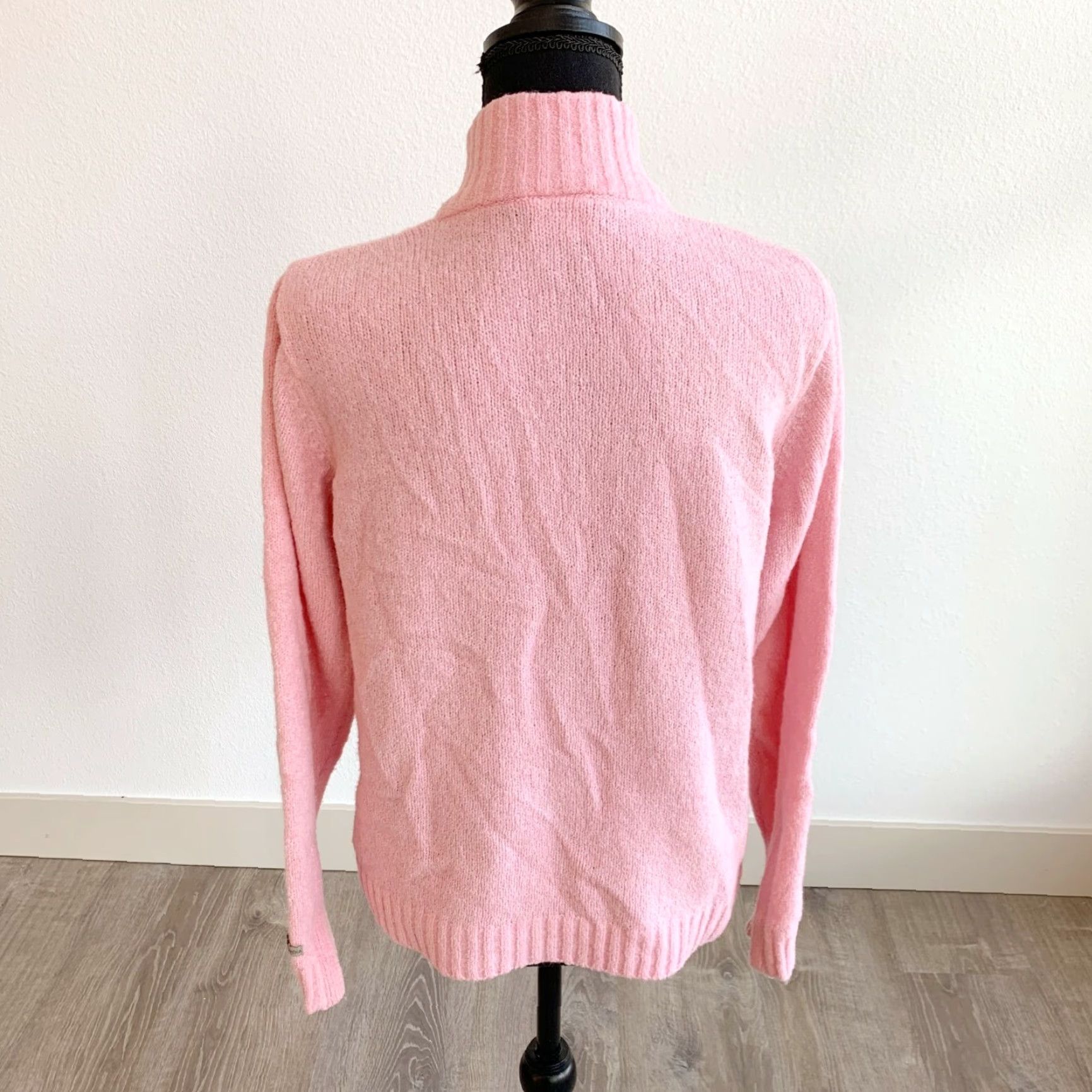 Vintage VINTAGE Columbia Quarter Zip Fair Isle Pink Wool Blend Sweater Womens Medium Size M / US 6-8 / IT 42-44 - 5 Thumbnail