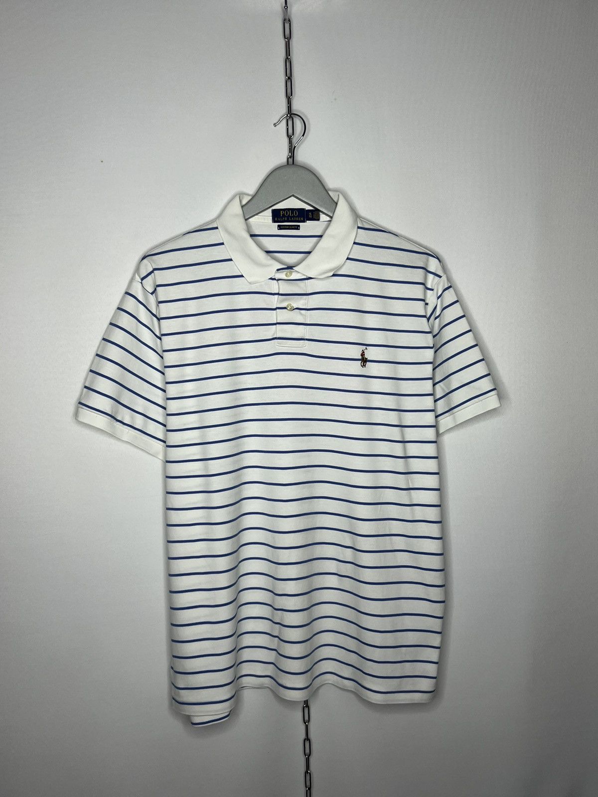 Vintage Vintage Polo Ralph Lauren Luxury Striped Polo Shirt Tee Size US XL / EU 56 / 4 - 1 Thumbnail