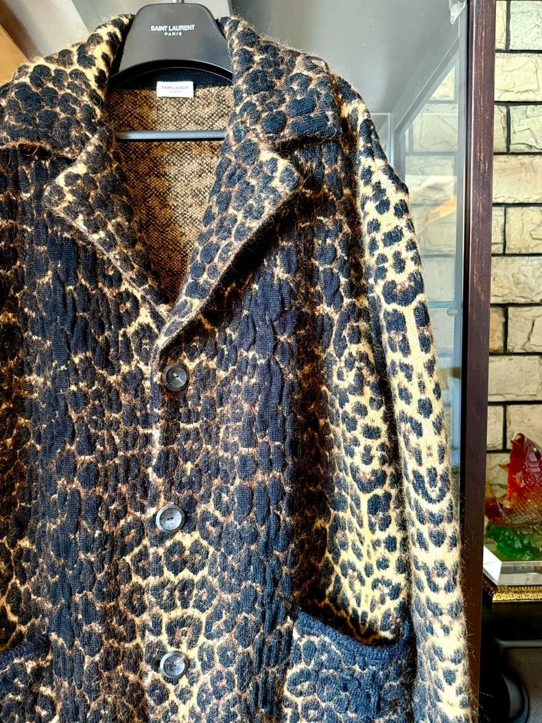 Saint Laurent Paris Saint Laurent Paris 20fw catwalk leopard knit cardigan coa Size US M / EU 48-50 / 2 - 2 Thumbnail