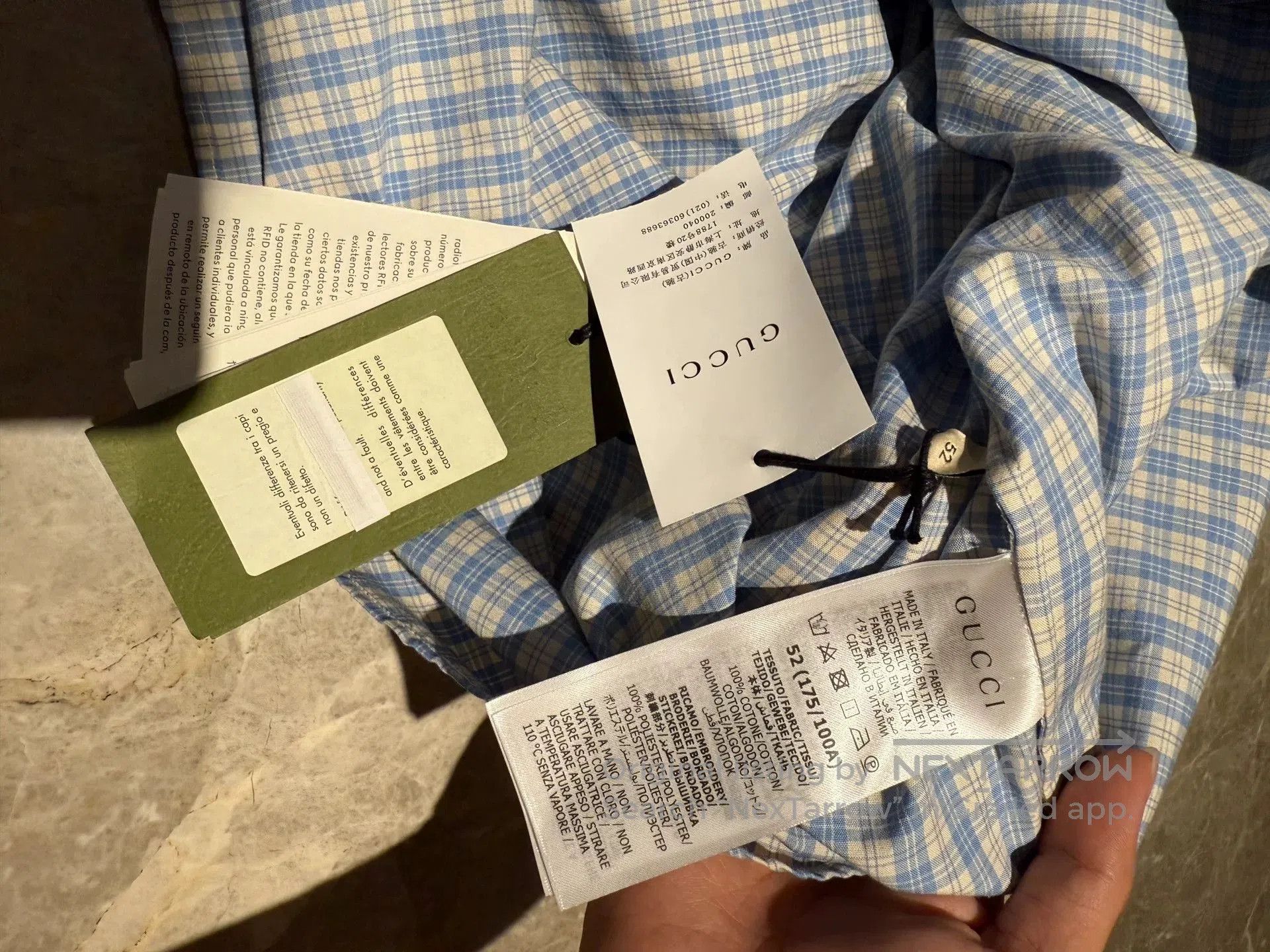 Gucci Gucci Plaid Dad Shirt with Pony Embroidery. Size US L / EU 52-54 / 3 - 4 Thumbnail