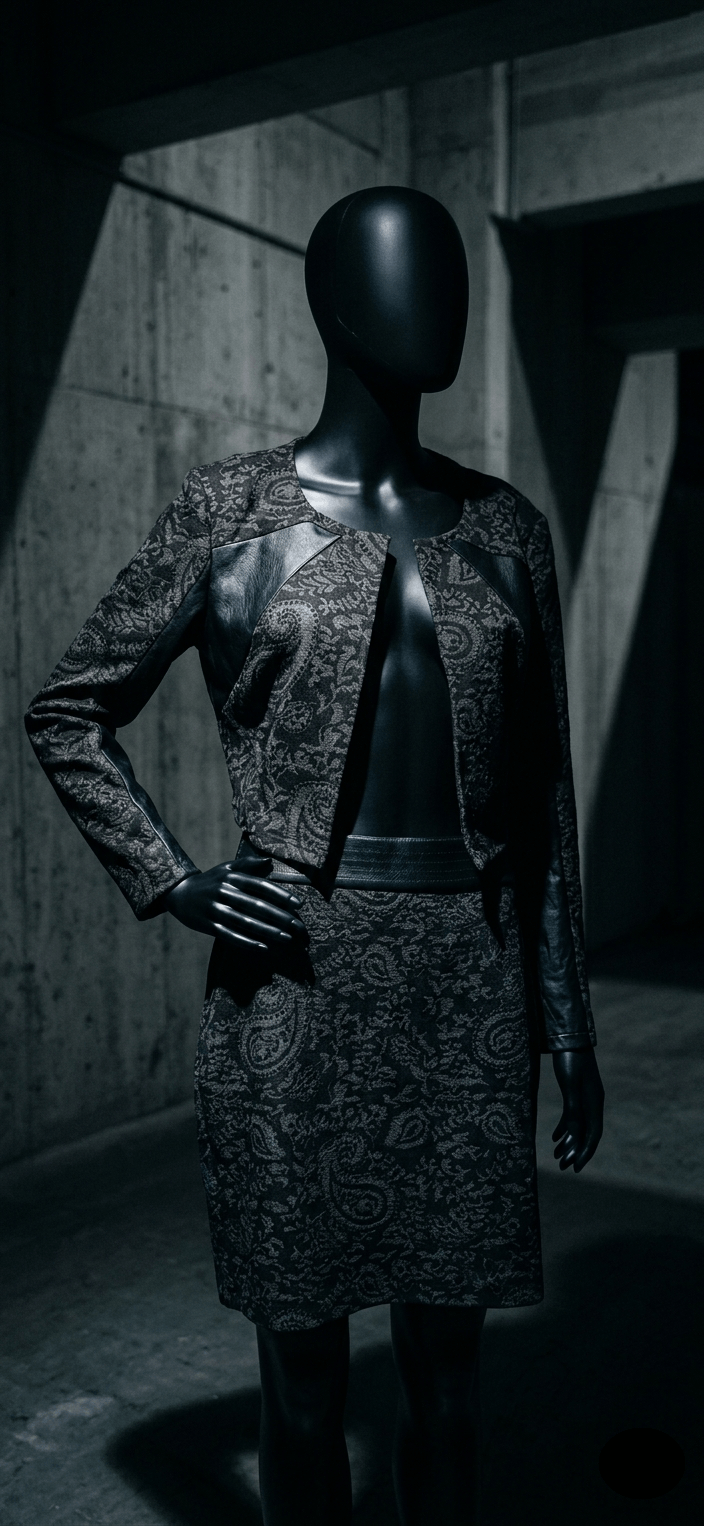 Other Two-Piece_ Set_Paisley Jacquard + Faux Leather | Size M Size M / US 6-8 / IT 42-44 - 1 Thumbnail