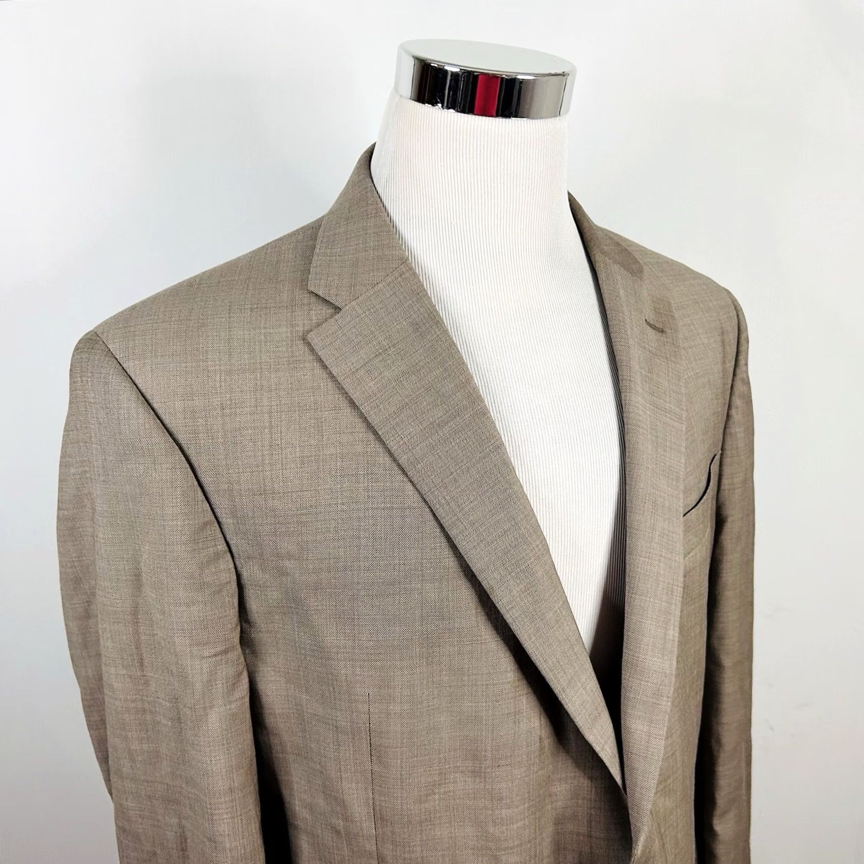 Tommy Hilfiger Tommy Hilfiger Sport Coat 46R Wool Beige Two-Button Lined Double-Vented Men’s Grade 46 Regular Navy? Size US XS / EU 42 / 0 - 2 Thumbnail