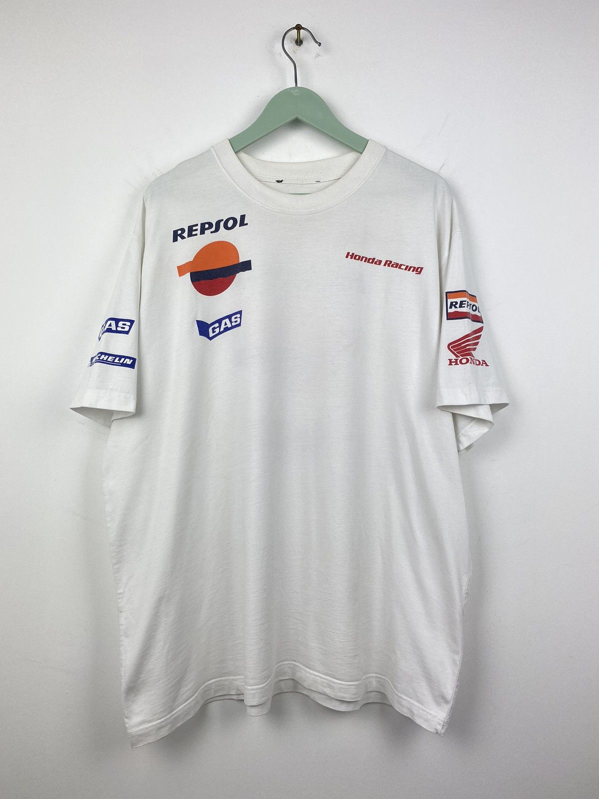 Honda Vintage Honda Repsol Racing T Shirt Tee Marlboro Michelin Size US XL / EU 56 / 4 - 2 Thumbnail