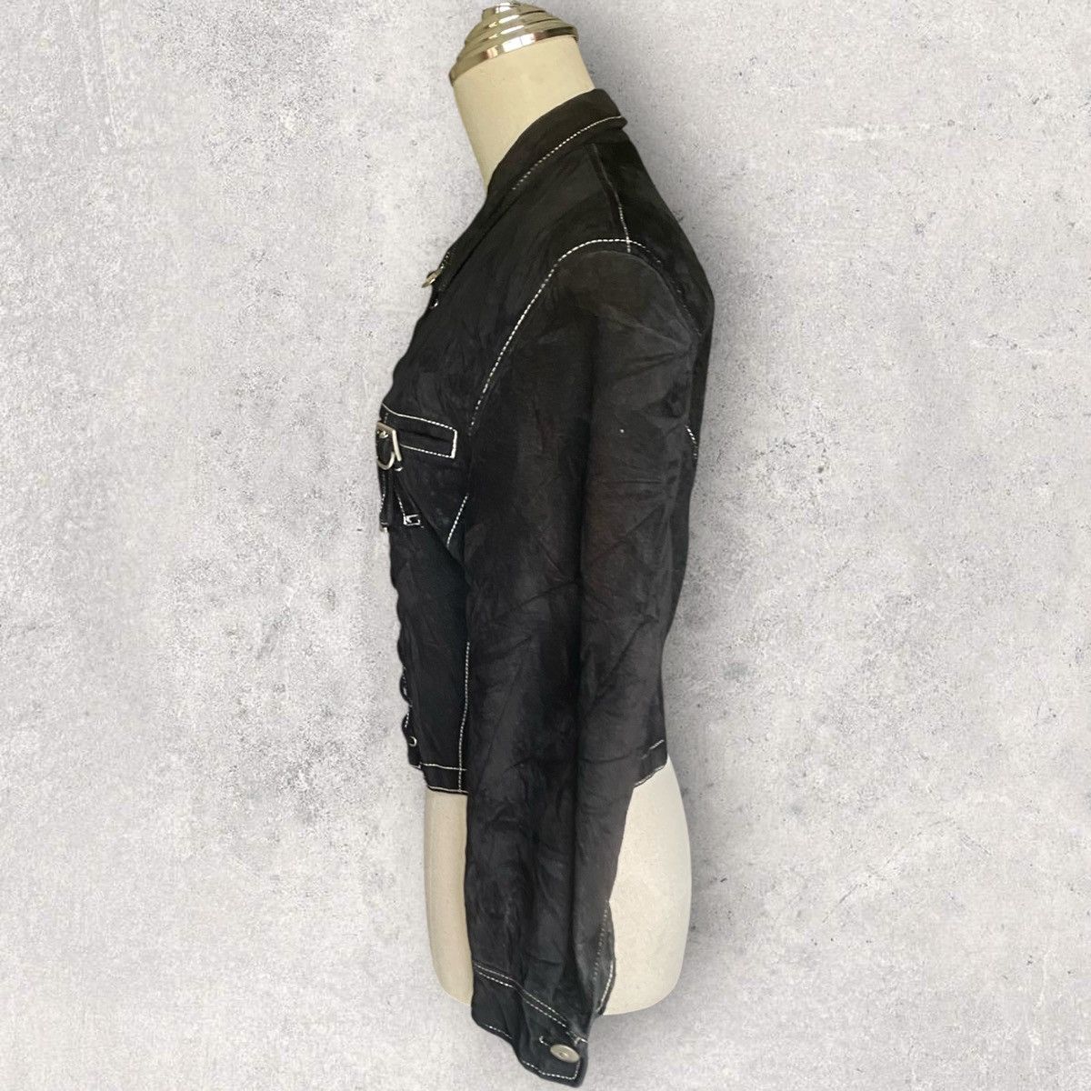 Jean Paul Gaultier Vintage Black Suede Junior Gaultier Corset Jacket Size M / US 6-8 / IT 42-44 - 5 Thumbnail