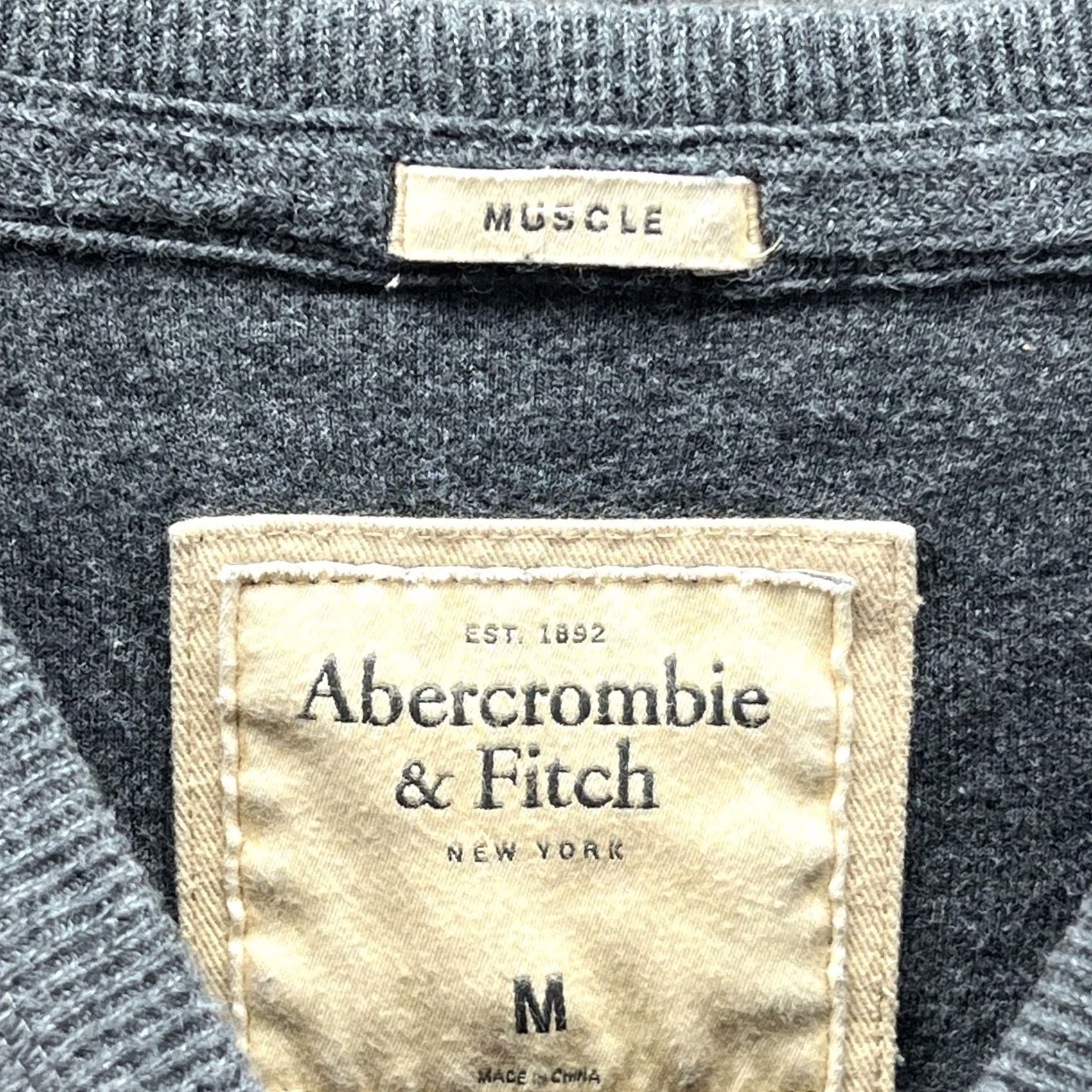 Abercrombie & Fitch Abercrombie & Fitch Sweatshirt Mens M Gray Muscle Fit Crewneck A&F Logo Size US M / EU 48-50 / 2 - 3 Thumbnail